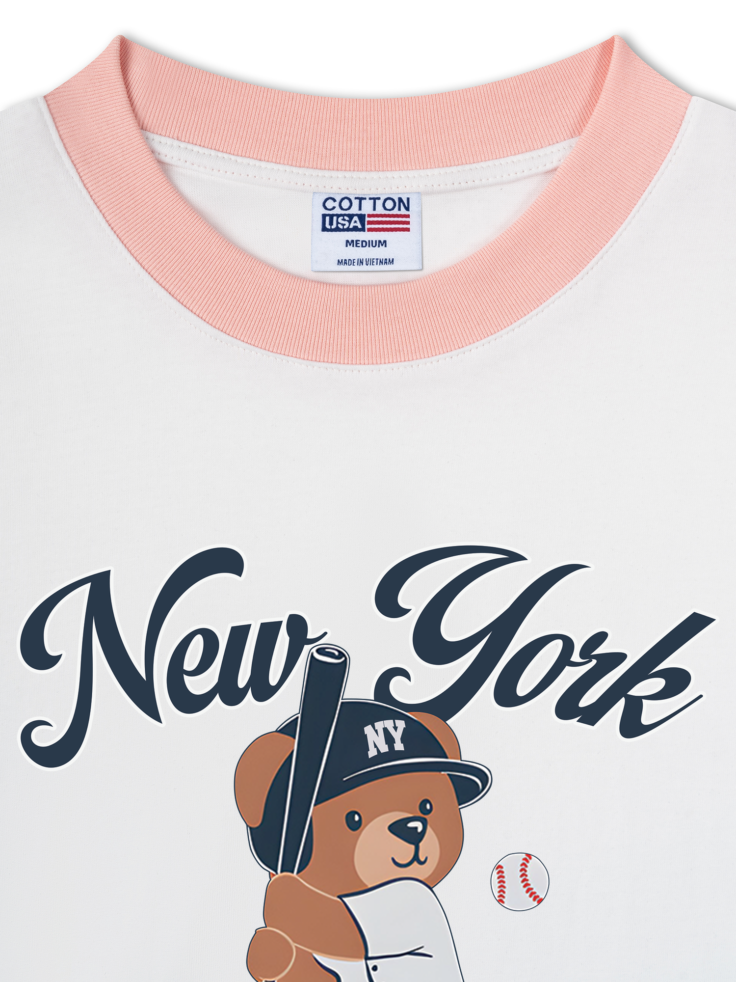 Áo Thun Ringer Relaxed Fit Baseball Bear