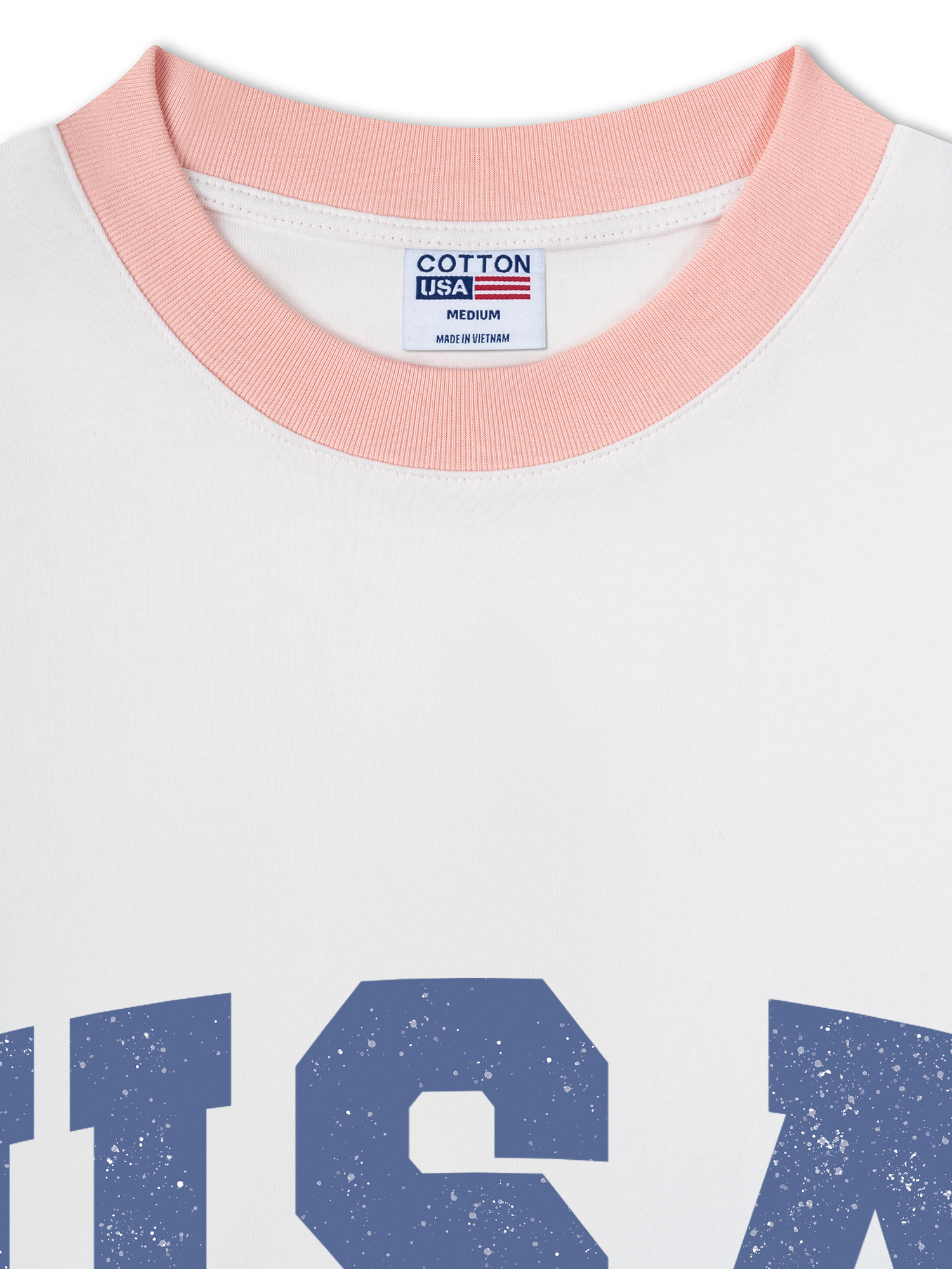 Áo Thun Ringer Relaxed Fit USA Vintage United State