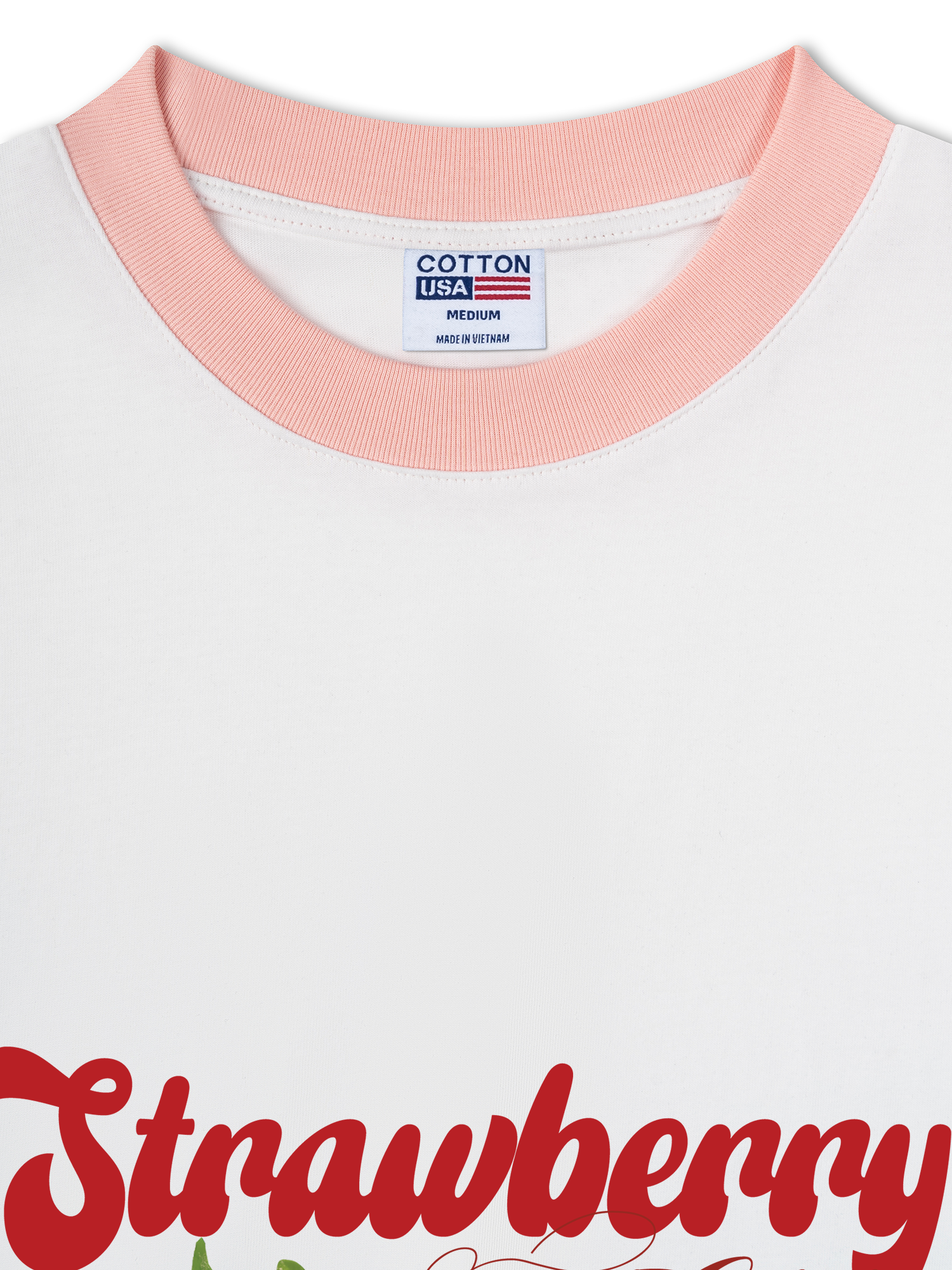 Áo Thun Ringer Relaxed Fit Tropical Strawberry Fresh Club