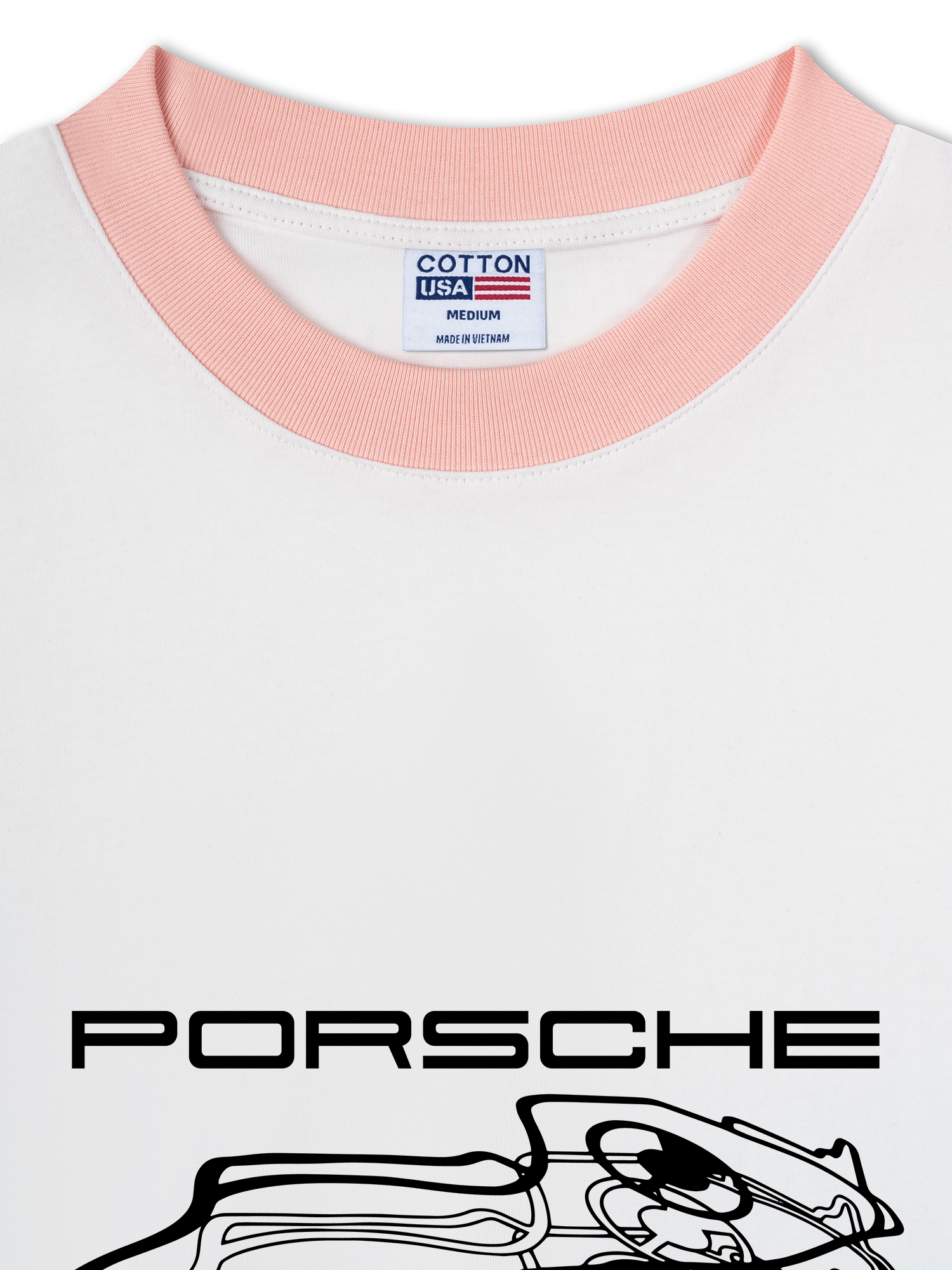 Áo Thun Ringer Relaxed Fit Porsche Weissach Map