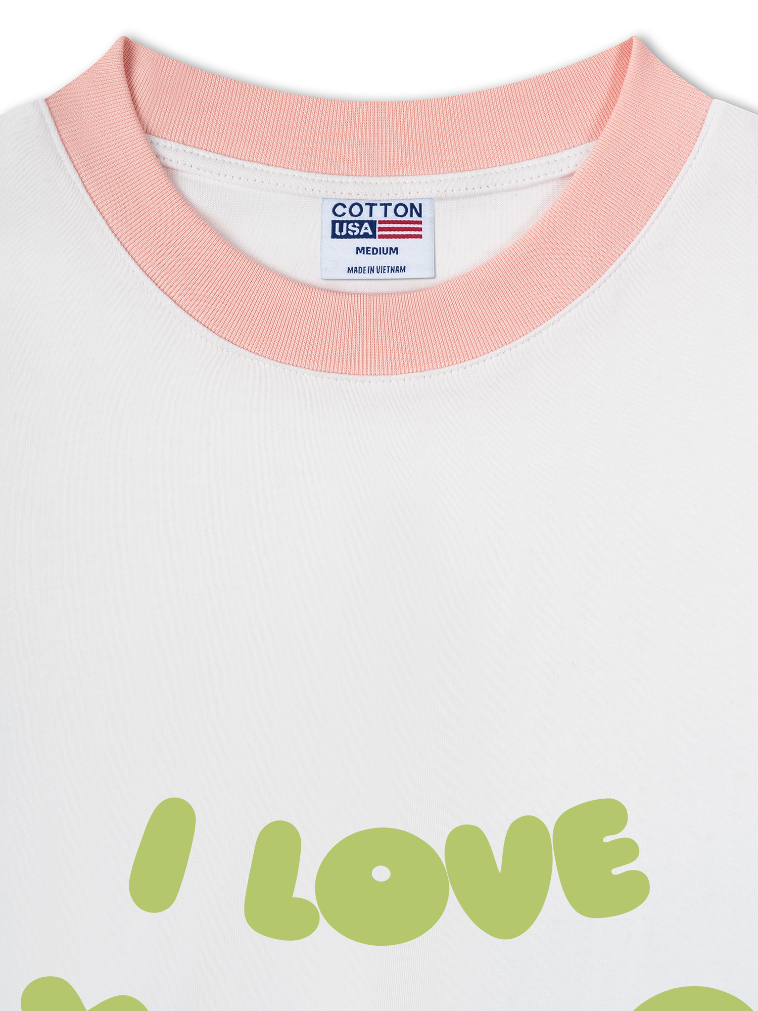 Áo Thun Ringer Relaxed Fit I Love You So Matcha