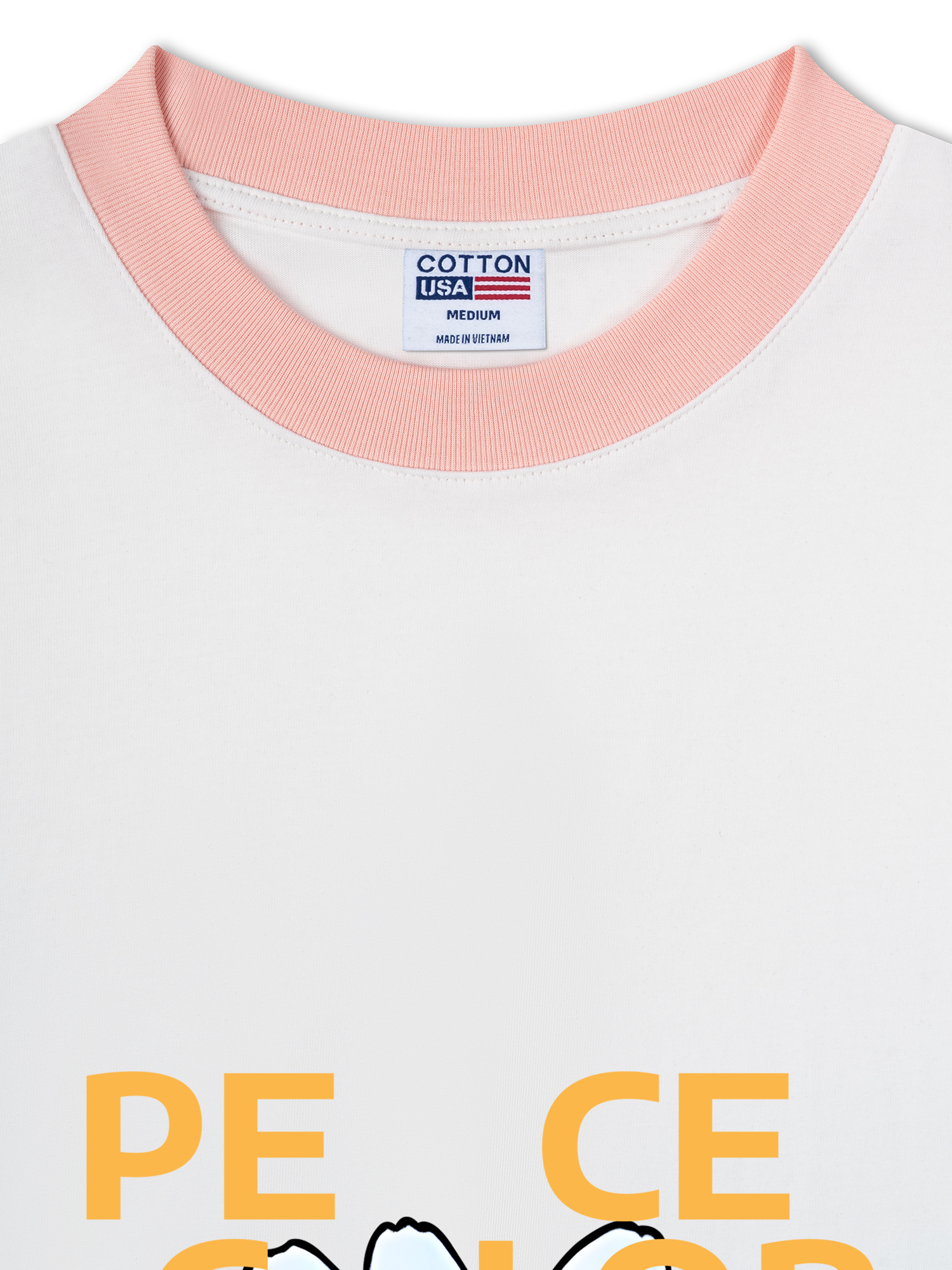 Áo Thun Ringer Relaxed Fit Floral Peace Color Love