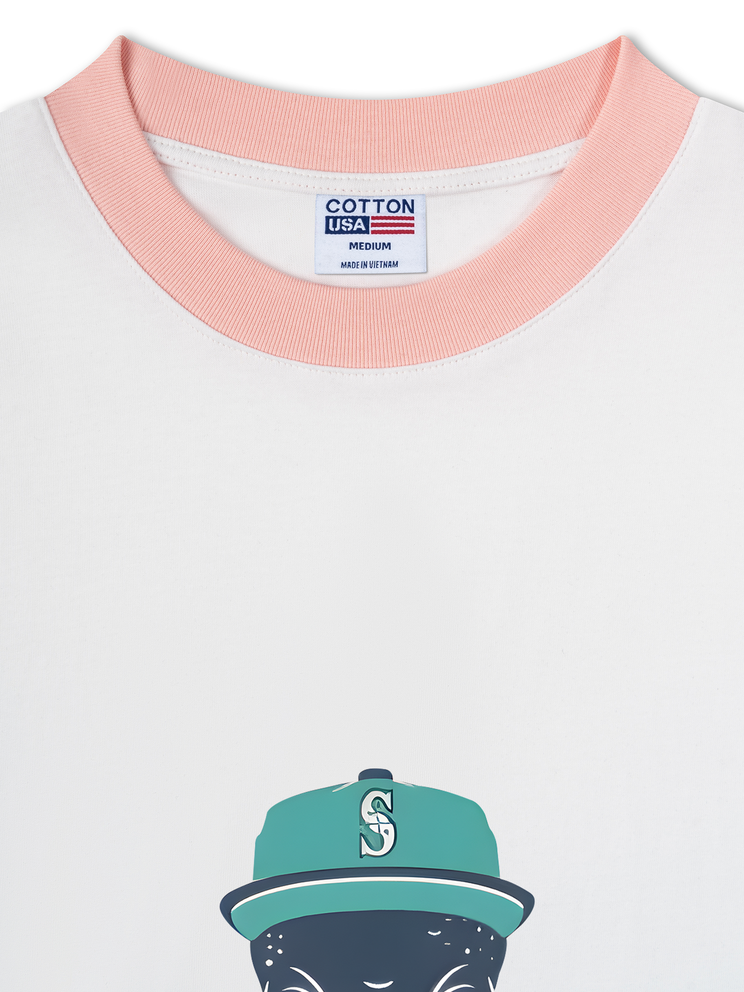 Áo Thun Ringer Relaxed Fit Baseball Green Octopus