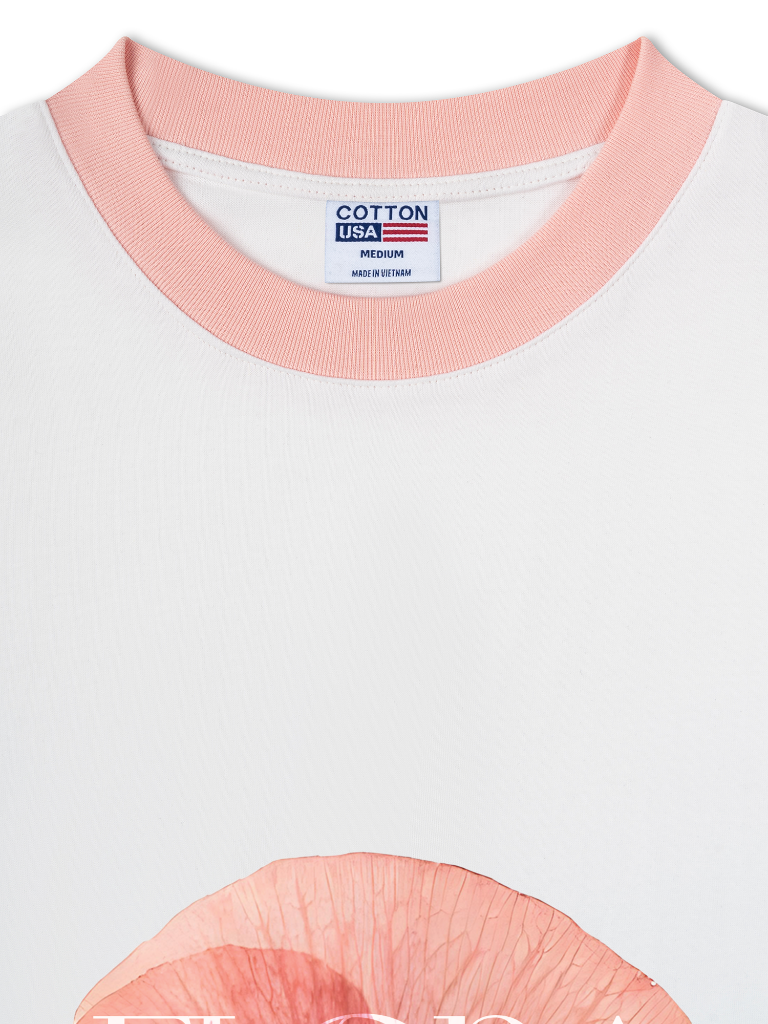 Áo Thun Ringer Relaxed Fit Floral Quote