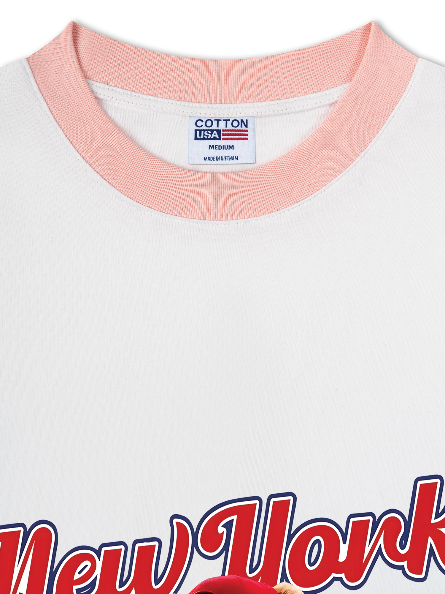 Áo Thun Ringer Relaxed Fit Baseball New York Teddy