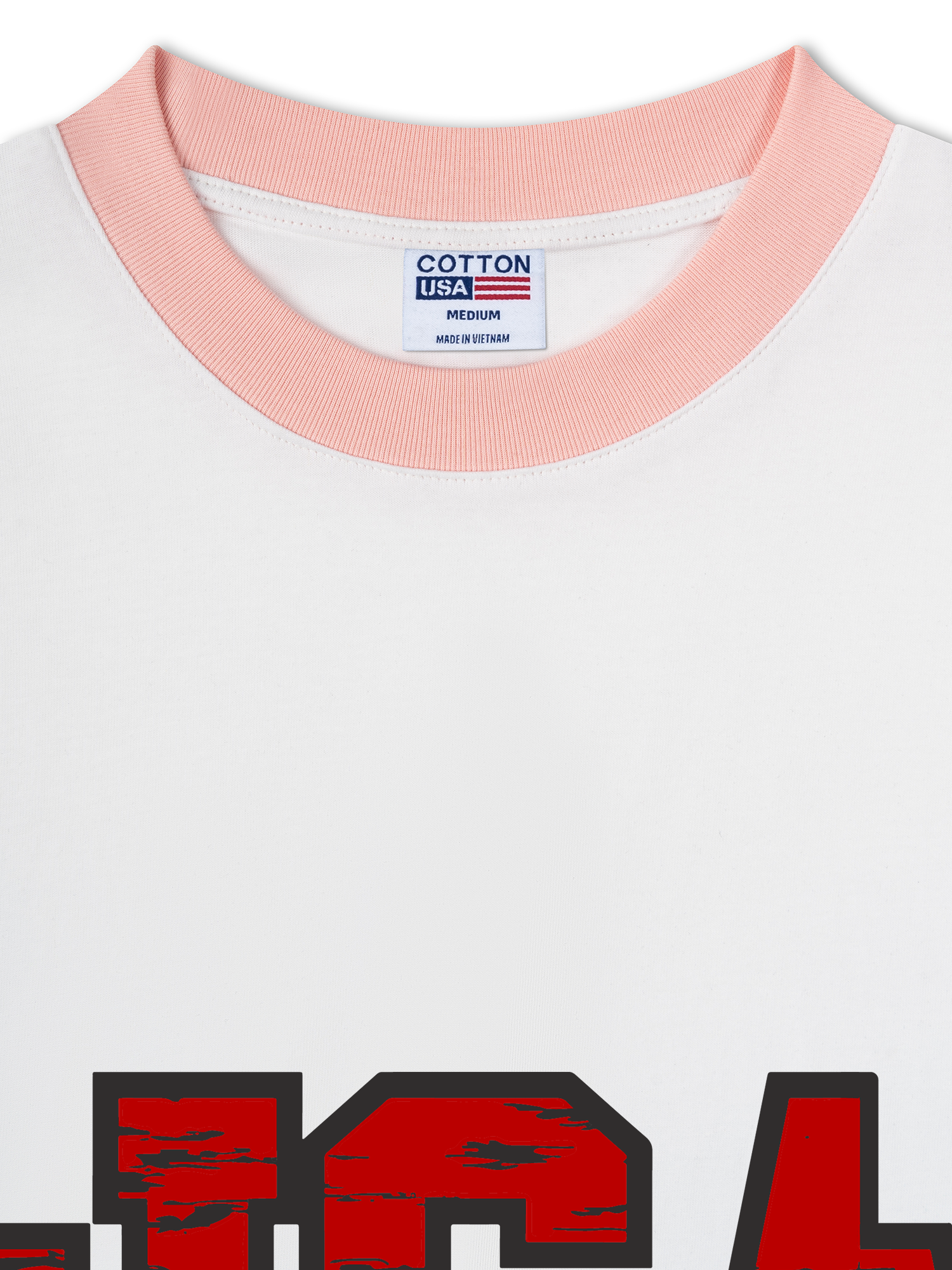 Áo Thun Ringer Relaxed Fit USA Scratched Typo