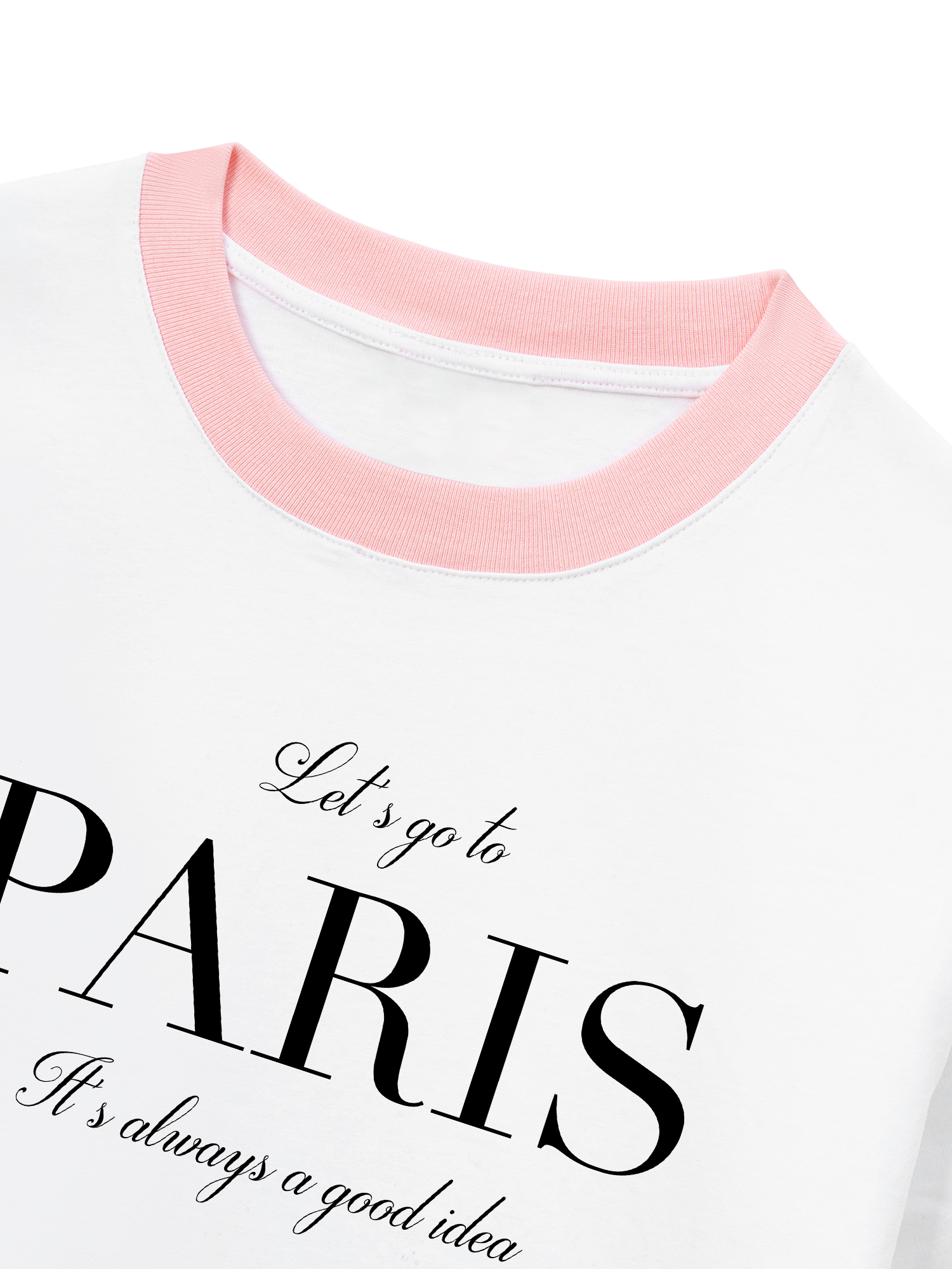 Áo Thun Ringer Relaxed Fit City Let's go to Paris
