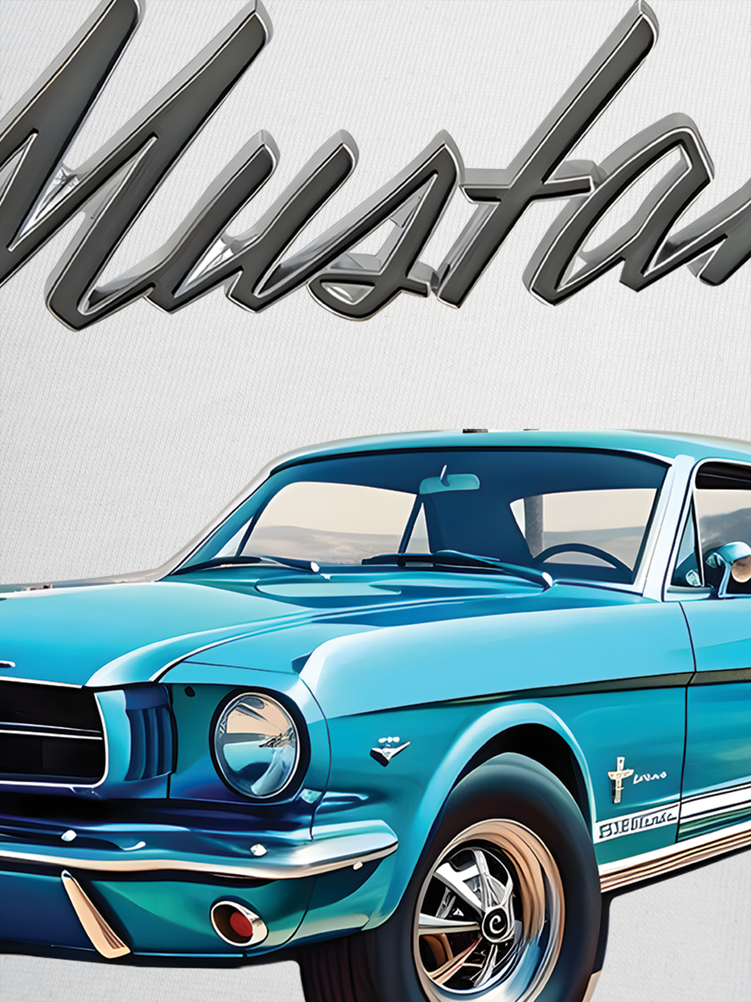 Áo Thun Ringer Relaxed Fit Mustang Blue Retro