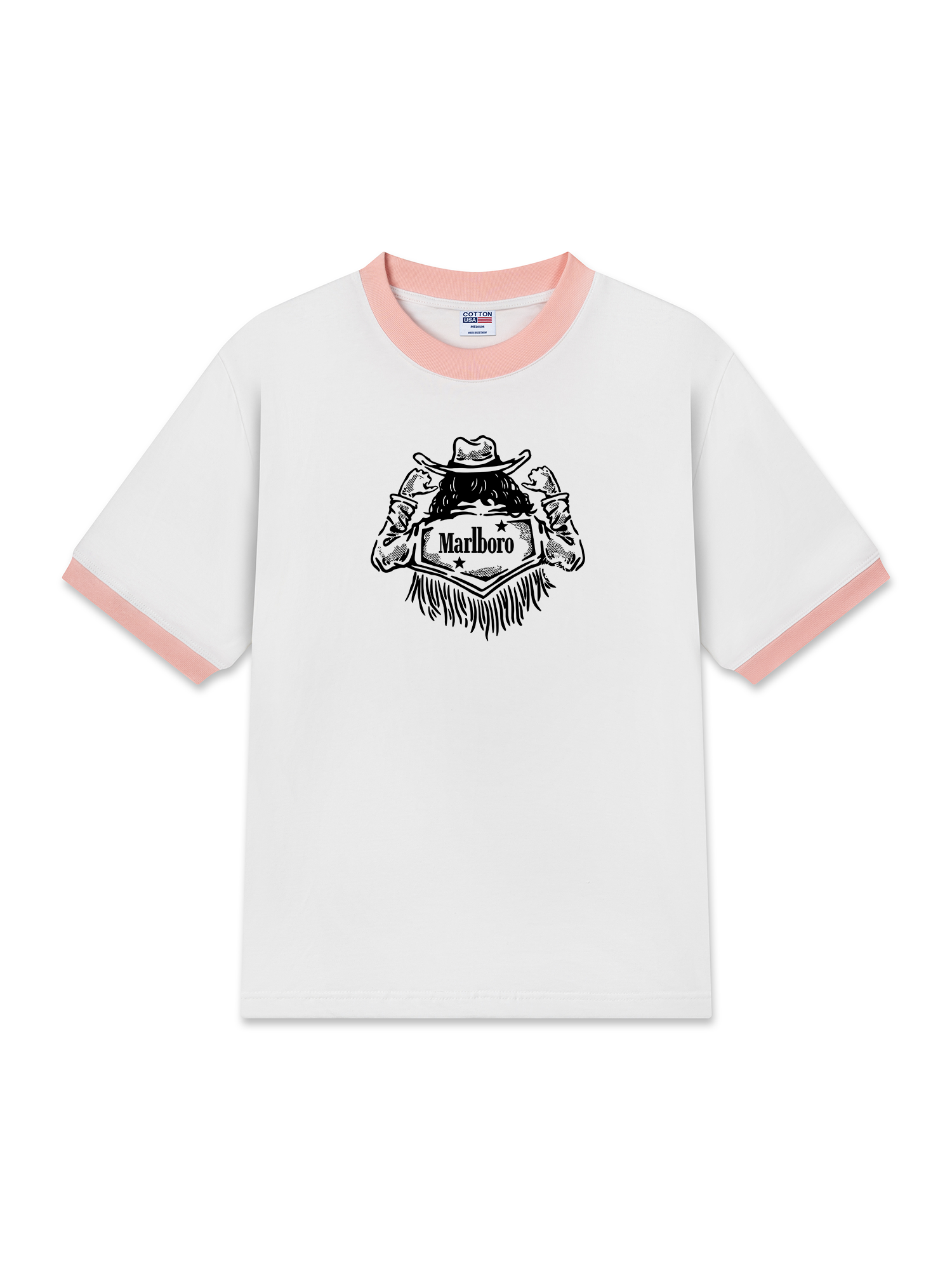 Áo Thun Ringer Relaxed Fit Marlboro Behind Cowboy