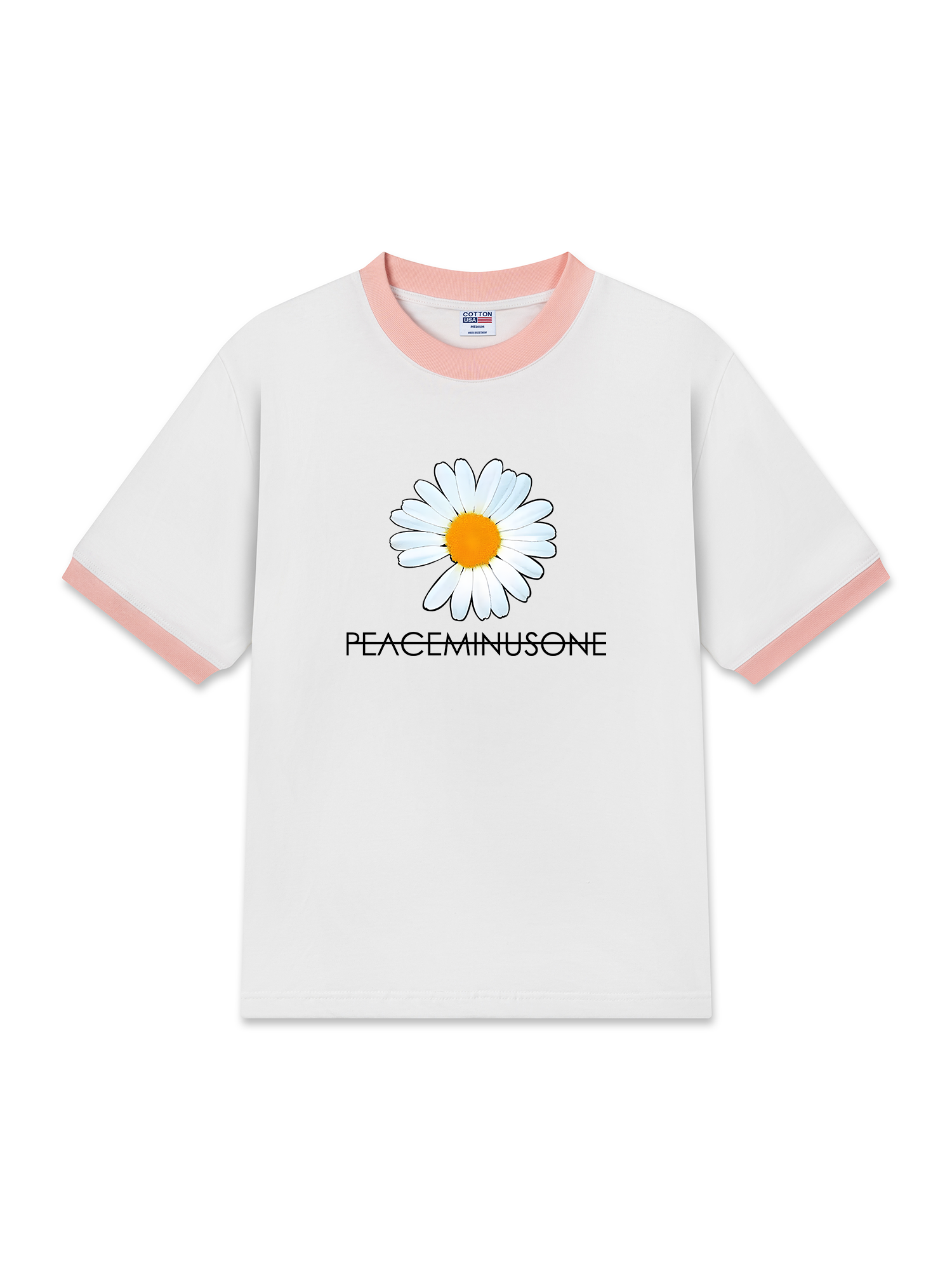 Áo Thun Ringer Relaxed Fit Floral Peace Minusone