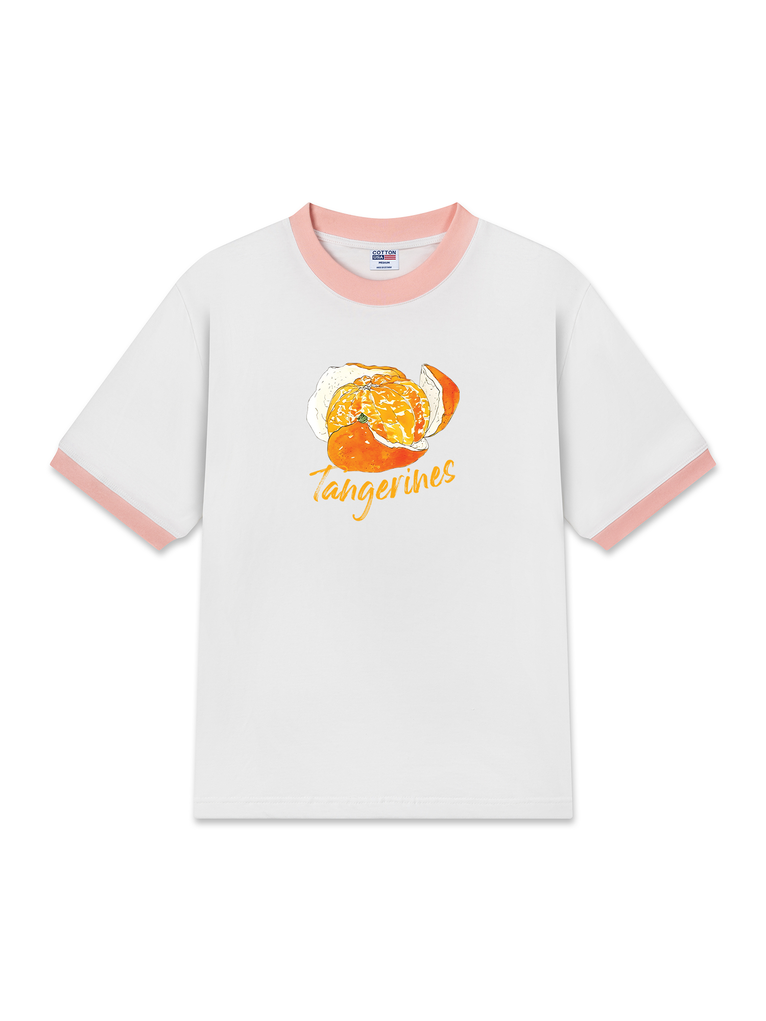 Áo Thun Ringer Relaxed Fit Tropical When Life Gives You Tanerines