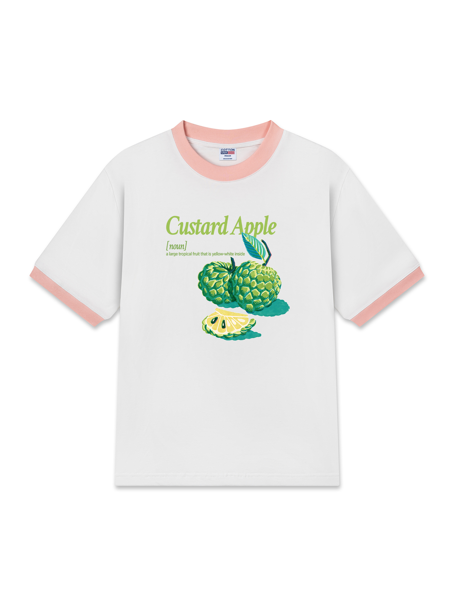 Áo Thun Ringer Relaxed Fit Tropical Custard Apple