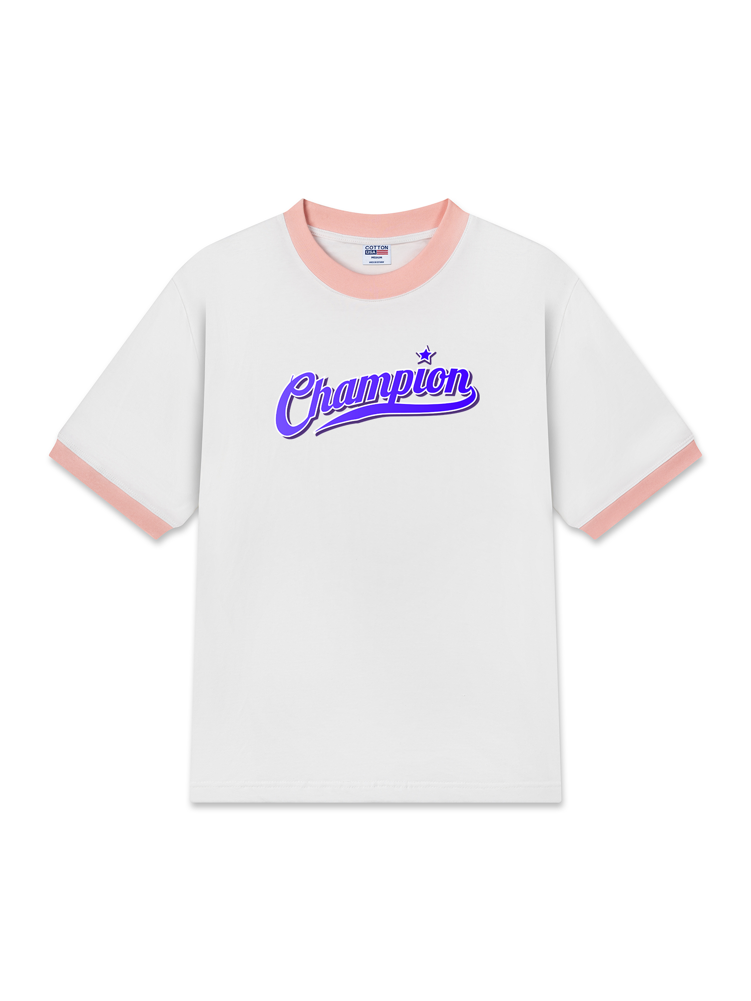 Áo Thun Ringer Relaxed Fit Champions Retro Star