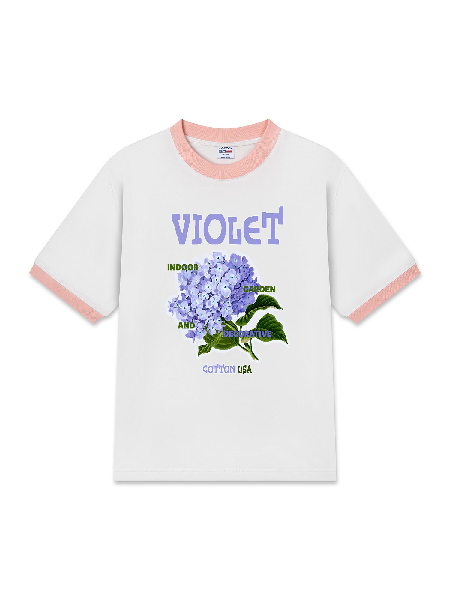 Áo Thun Ringer Relaxed Fit Floral Indoor Violet