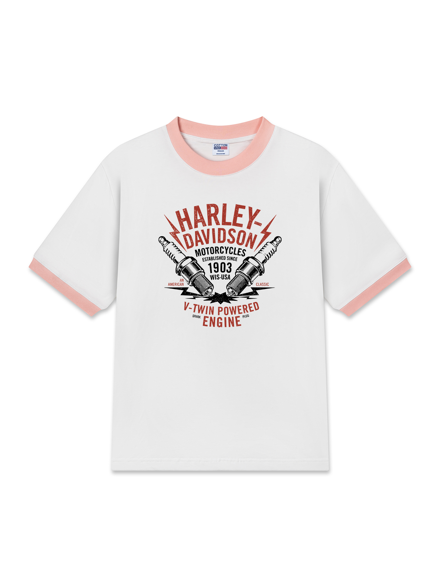 Áo Thun Ringer Relaxed Fit Harley Davidson Motocycles