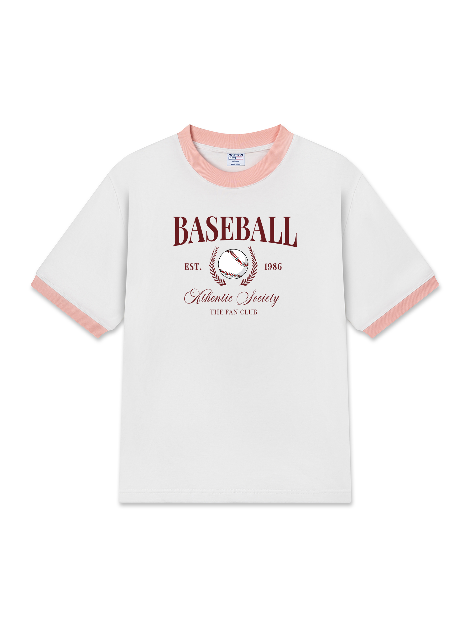 Áo Thun Ringer Relaxed Fit Baseball Fan Club