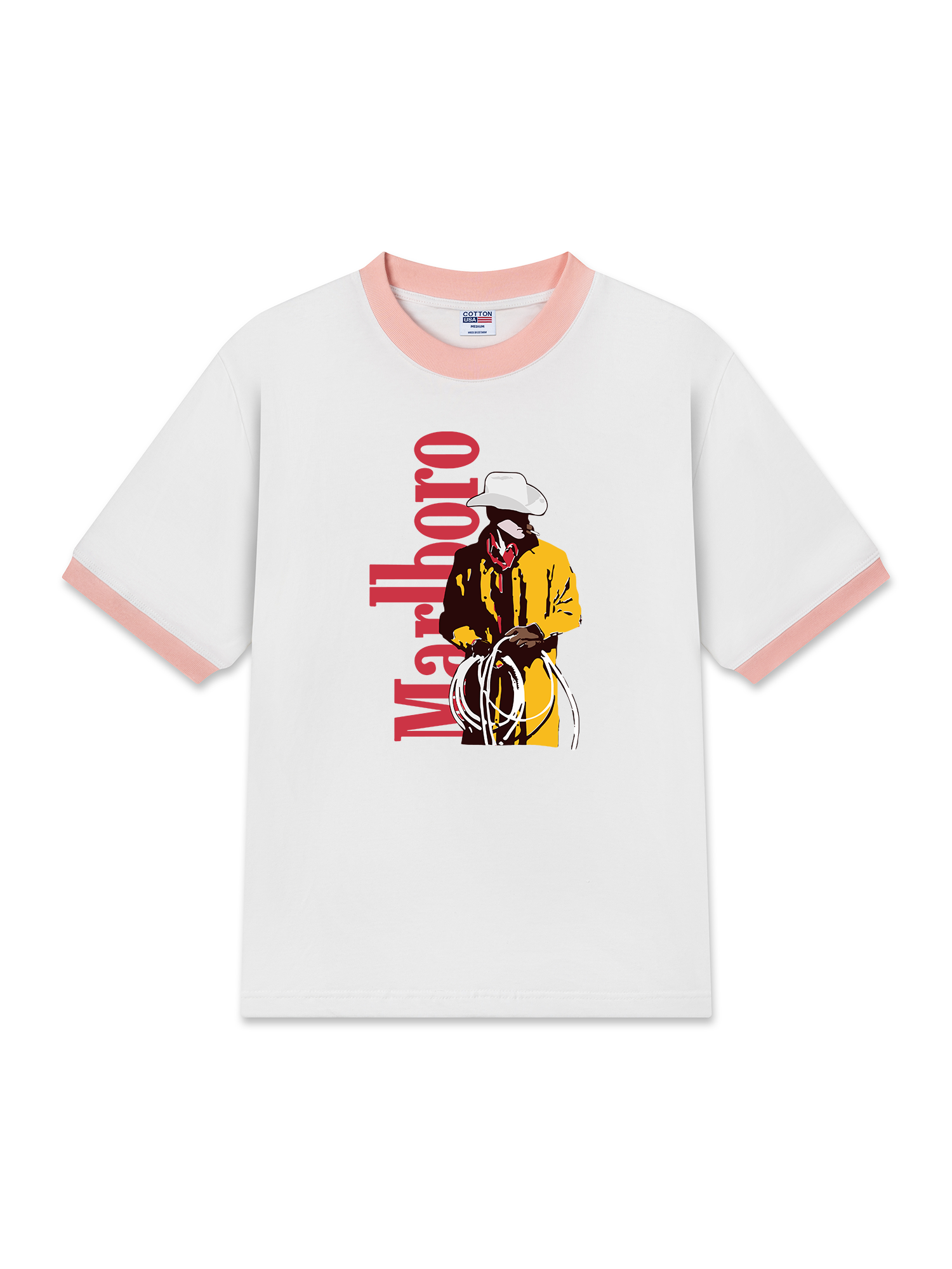 Áo Thun Ringer Relaxed Fit Marlboro Golden Cow Boy