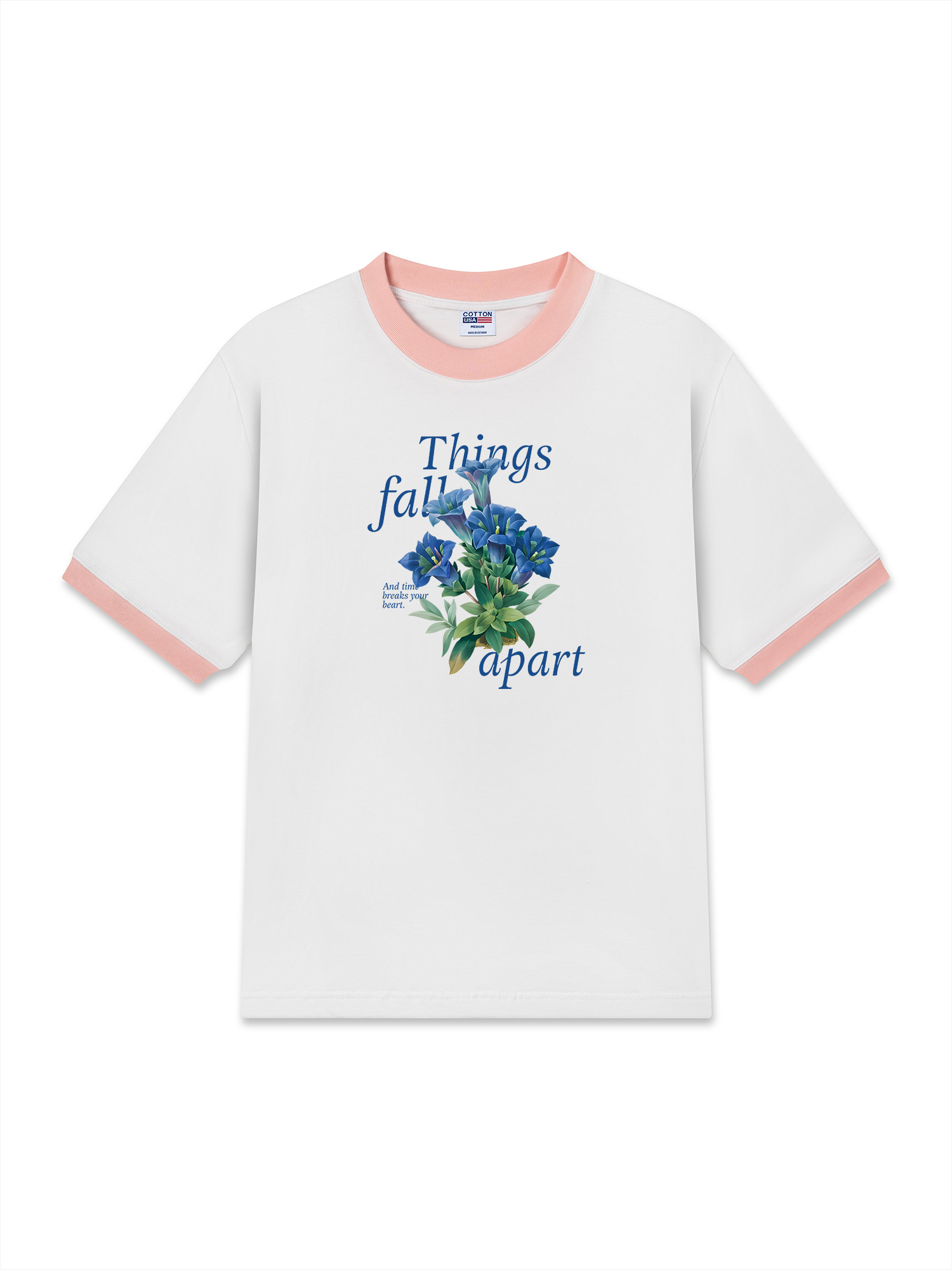 Áo Thun Ringer Relaxed Fit Floral Things Fall Apart