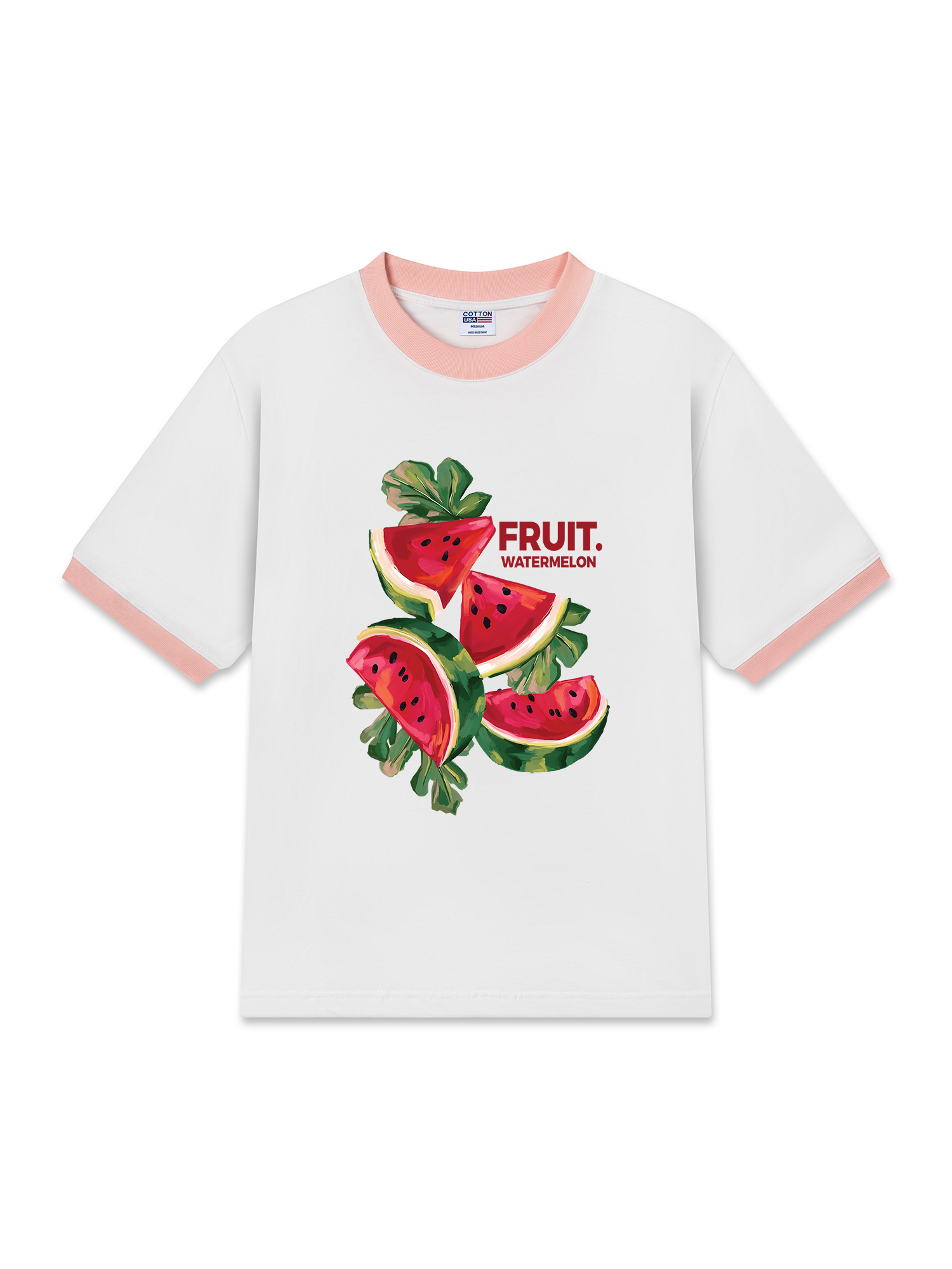 Áo Thun Ringer Relaxed Fit Tropical Watermelon