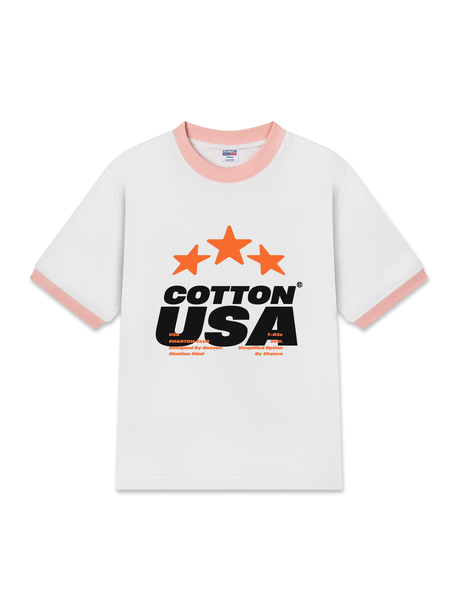 Áo Thun Ringer Relaxed Fit USA Fliction Star