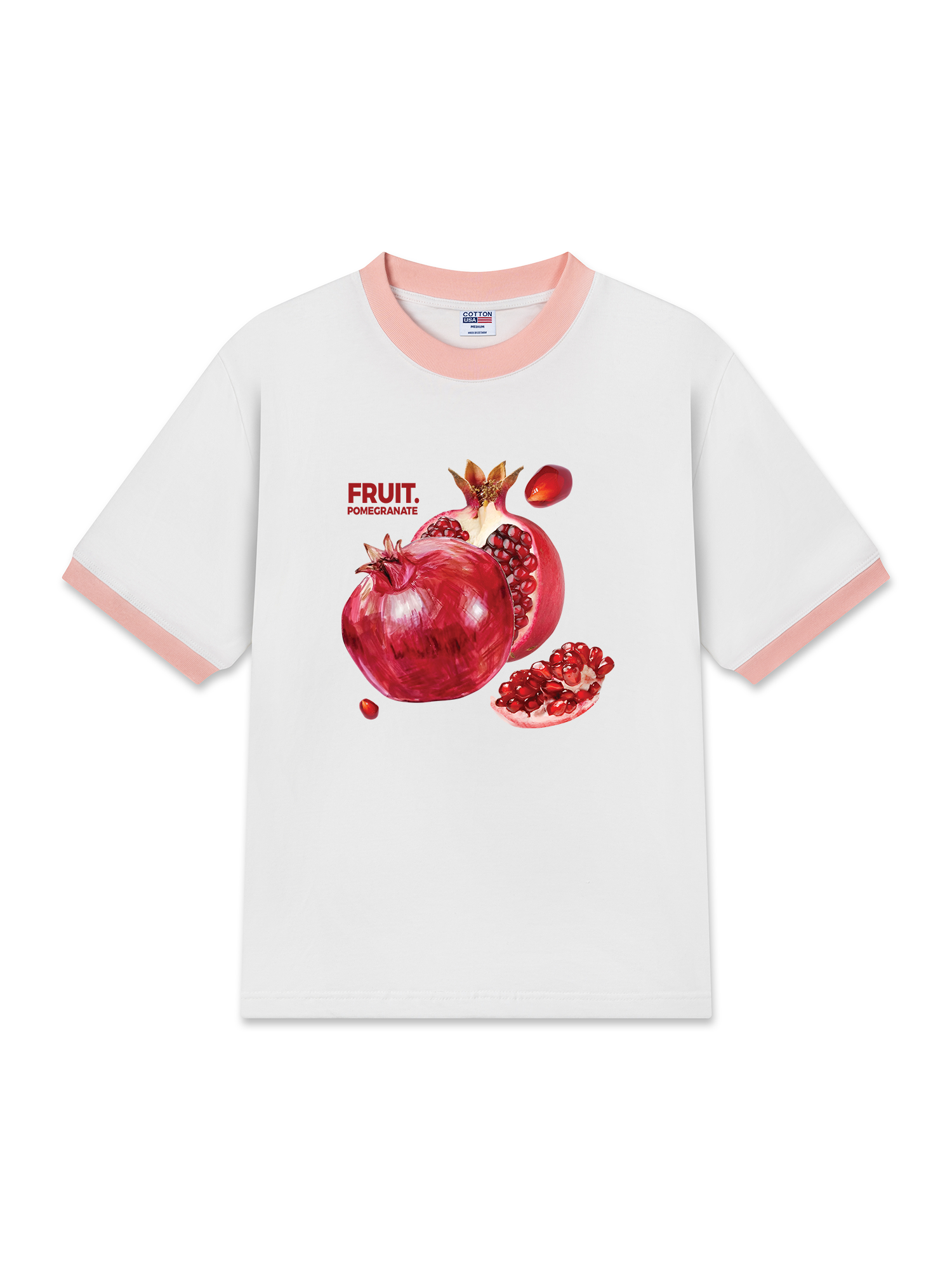 Áo Thun Ringer Relaxed Fit Tropical Pomegranate