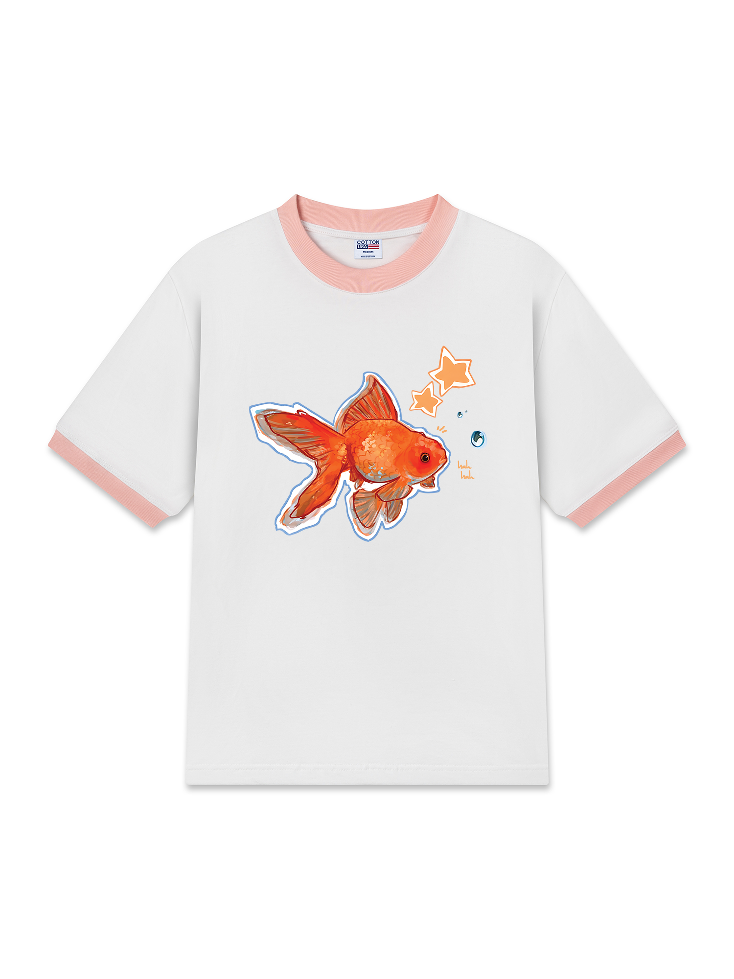 Áo Thun Ringer Relaxed Fit Tropical Goldfish