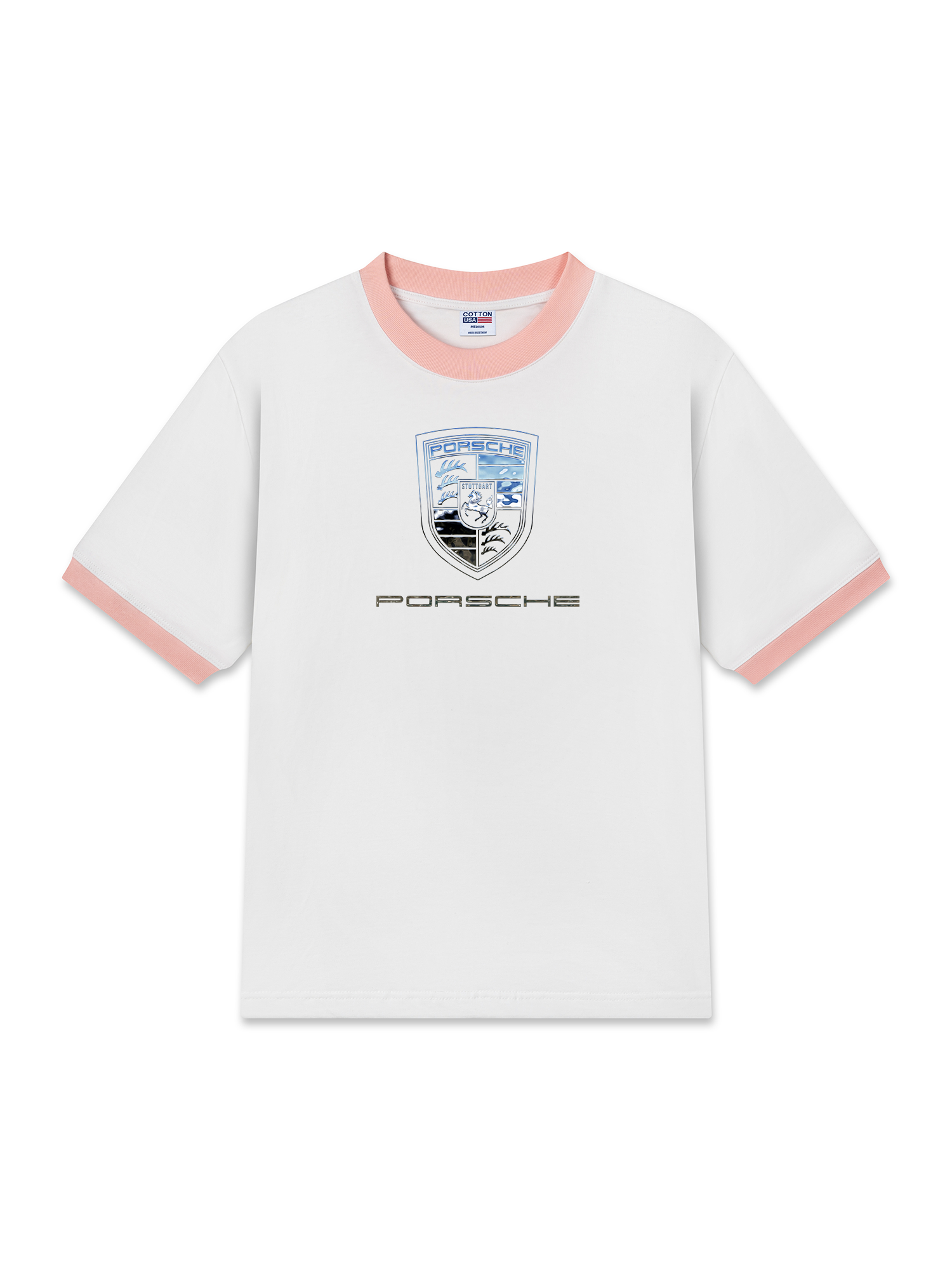 Áo Thun Ringer Relaxed Fit Porsche Metal Material