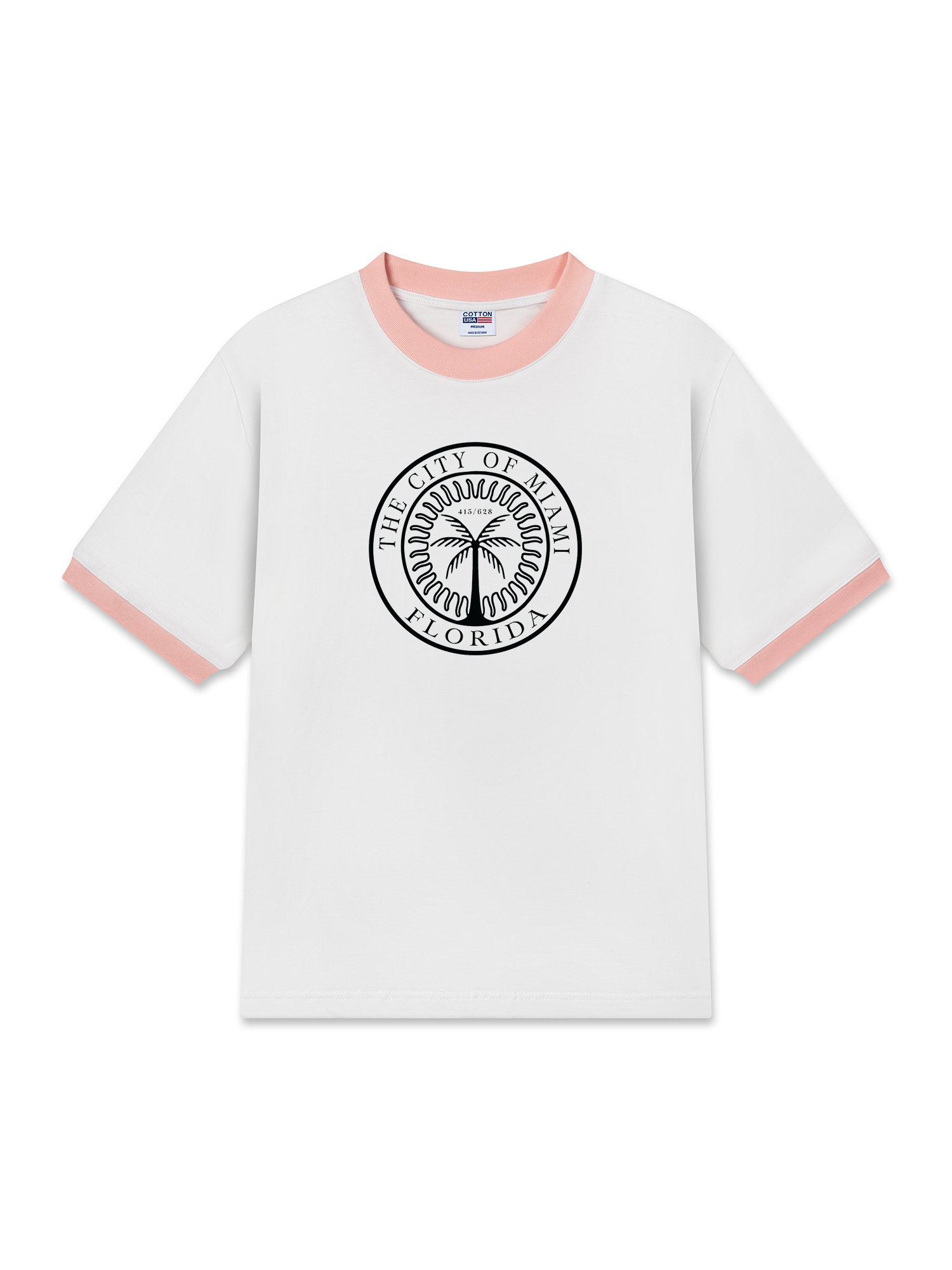 Áo Thun Ringer Relaxed Fit The City of Miami Florida