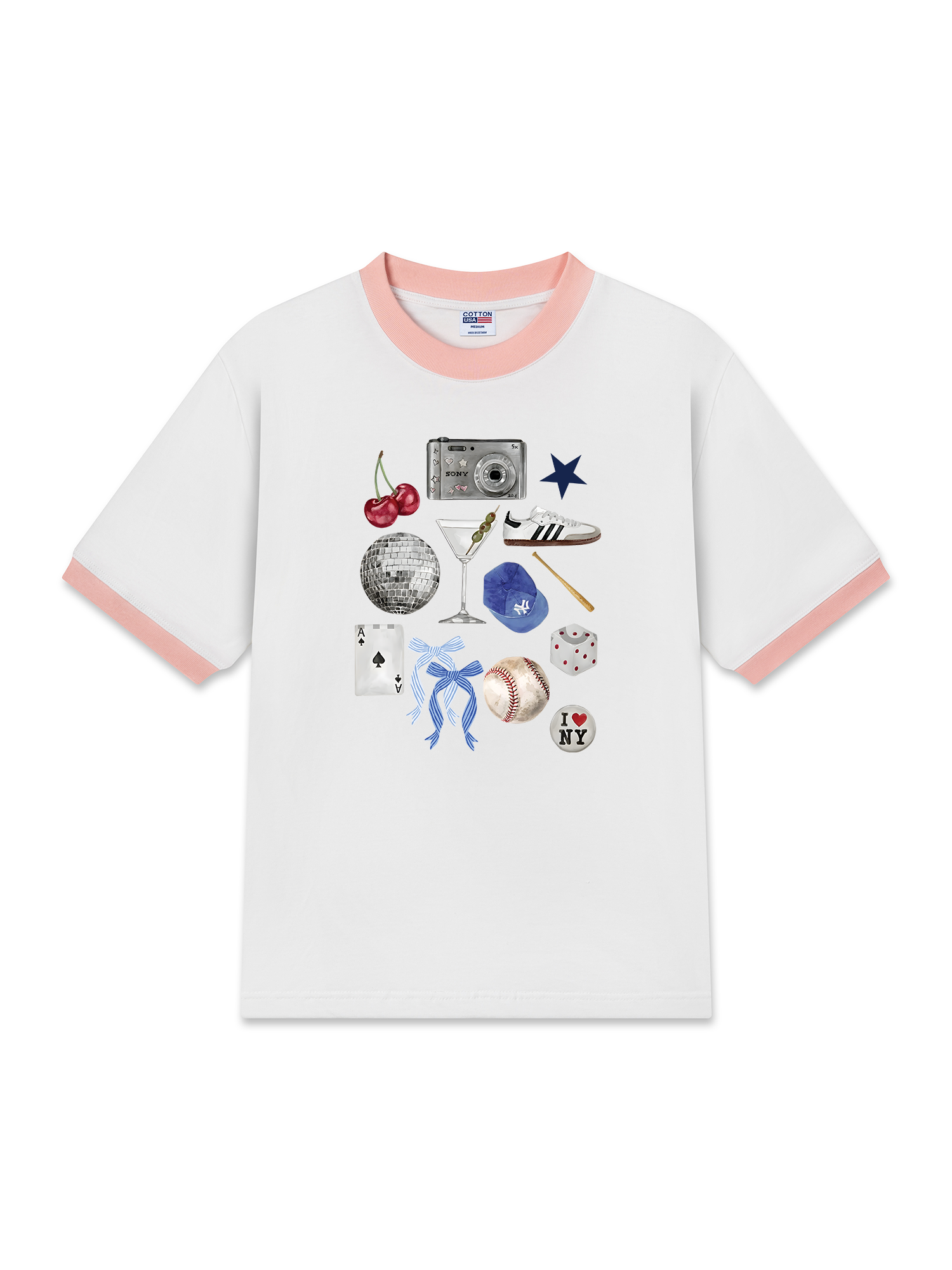 Áo Thun Ringer Relaxed Fit Baseball Cute Things
