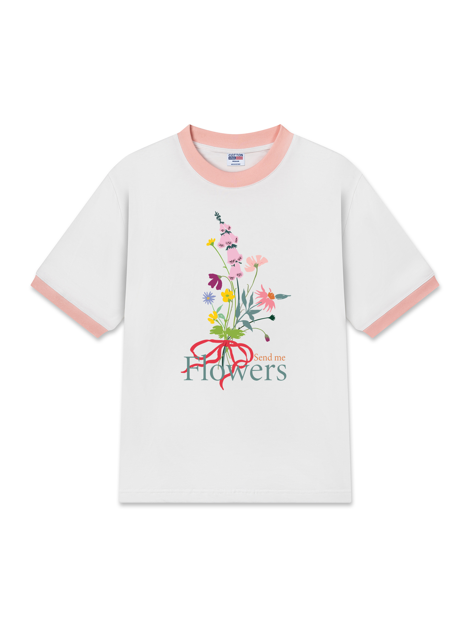 Áo Thun Ringer Relaxed Fit Send me Flowers