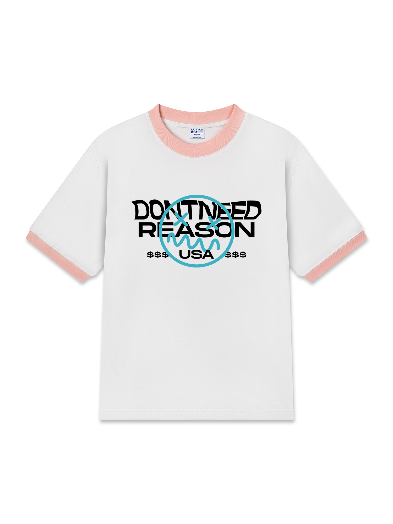 Áo Thun Ringer Relaxed Fit USA Dont Need Reason