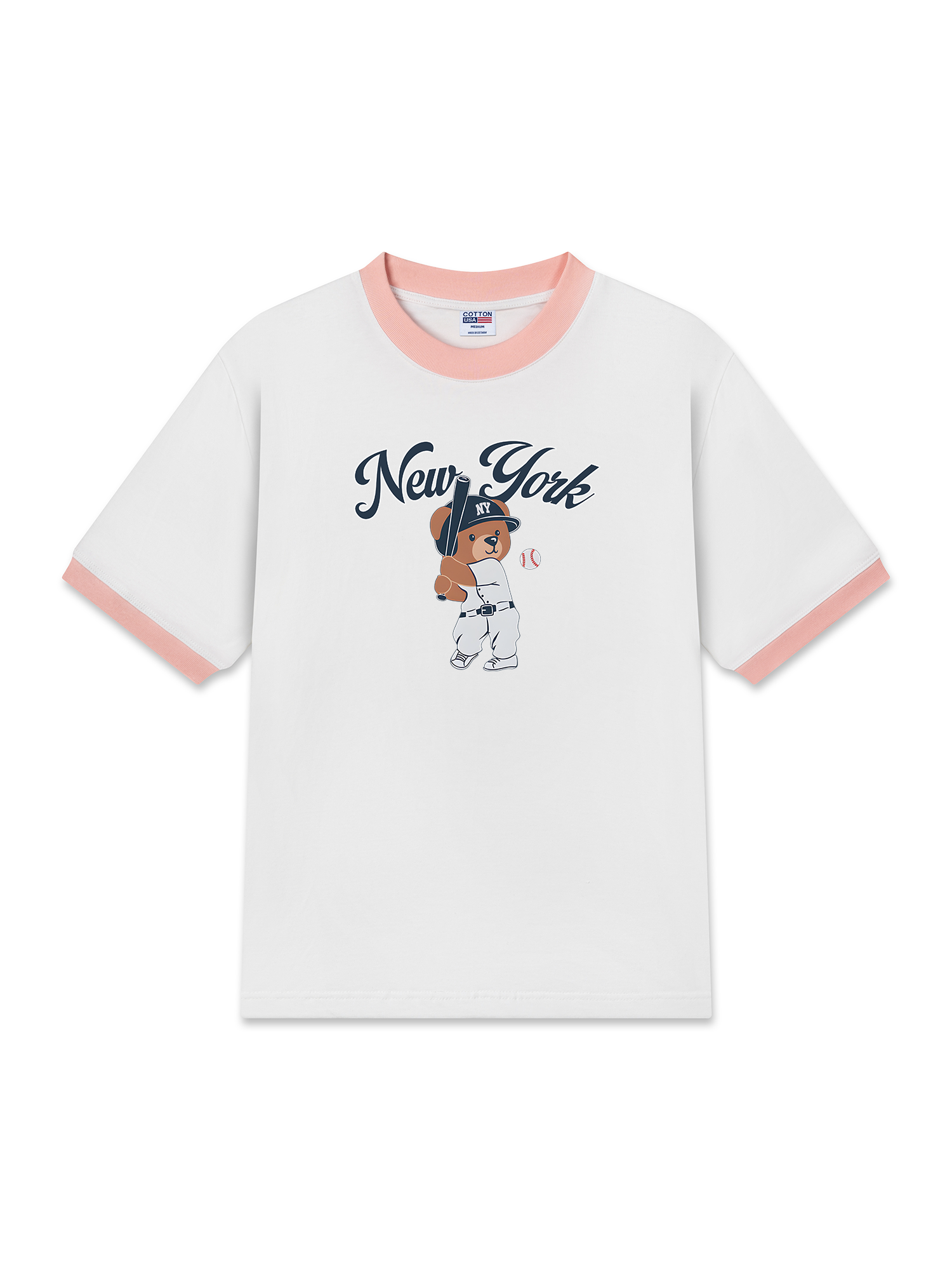 Áo Thun Ringer Relaxed Fit Baseball Bear