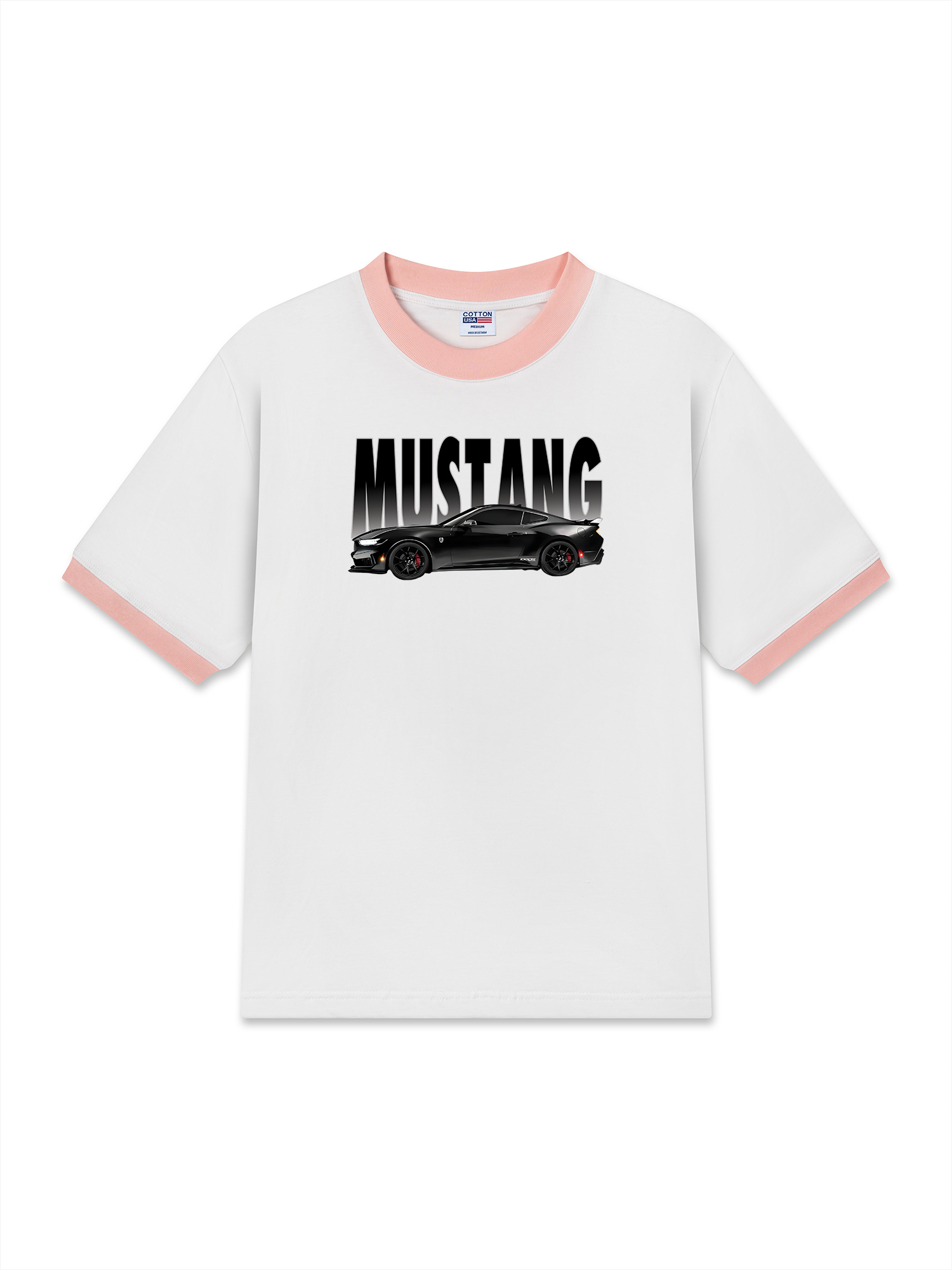 Áo Thun Ringer Relaxed Fit Mustang Black Version
