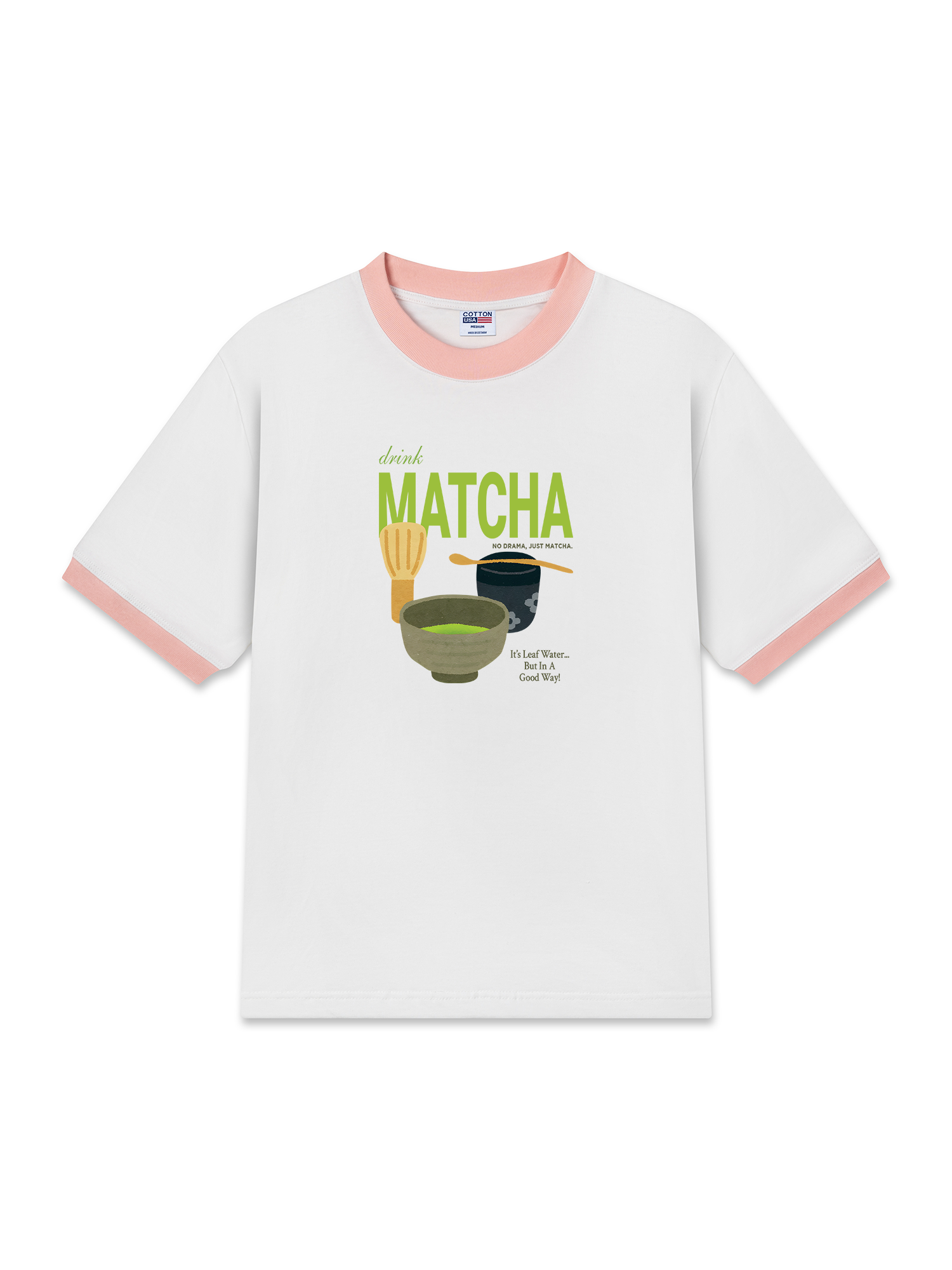 Áo Thun Ringer Relaxed Fit Drink Matcha