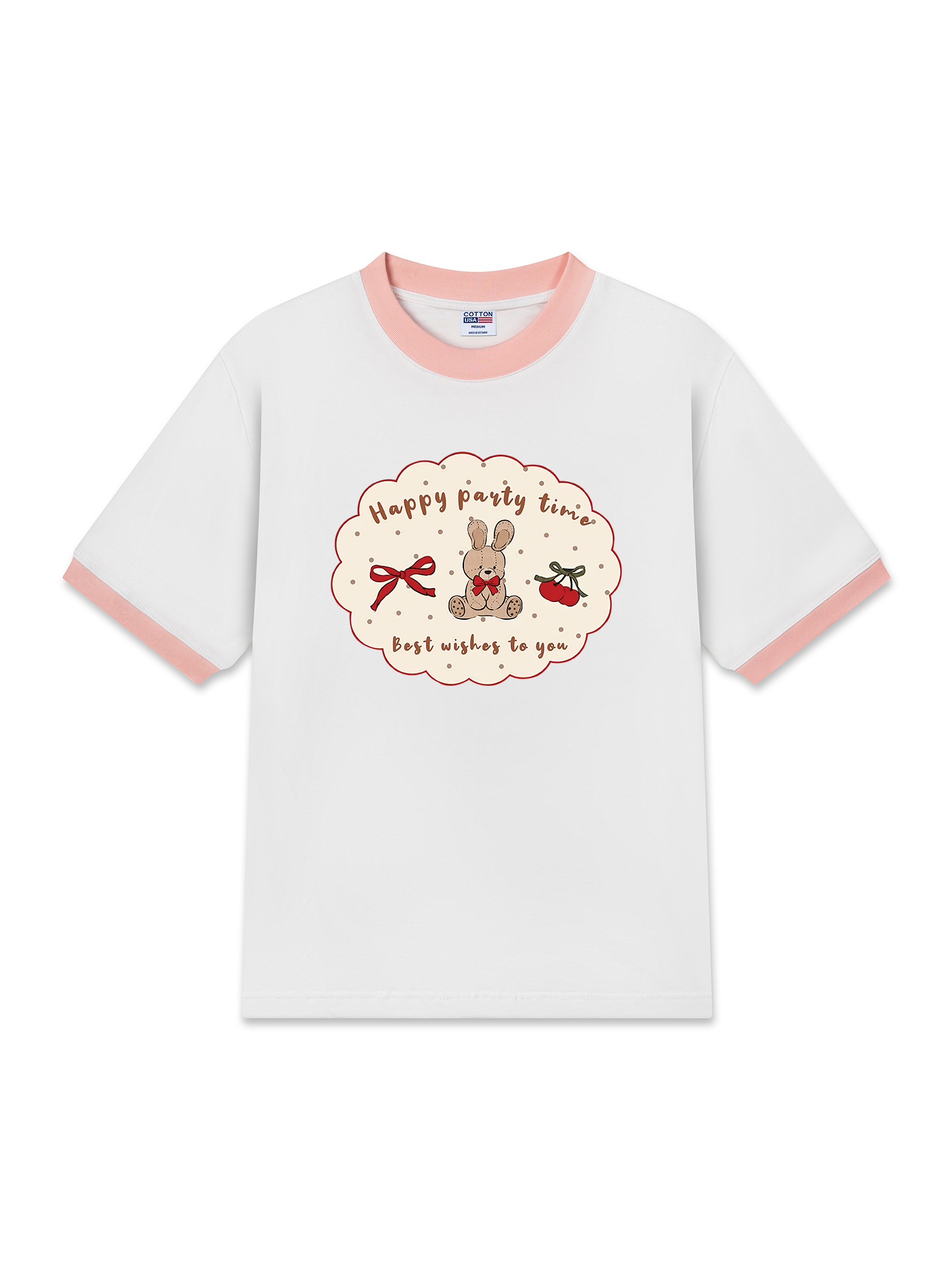 Áo Thun Ringer Relaxed Fit Happy Party Time