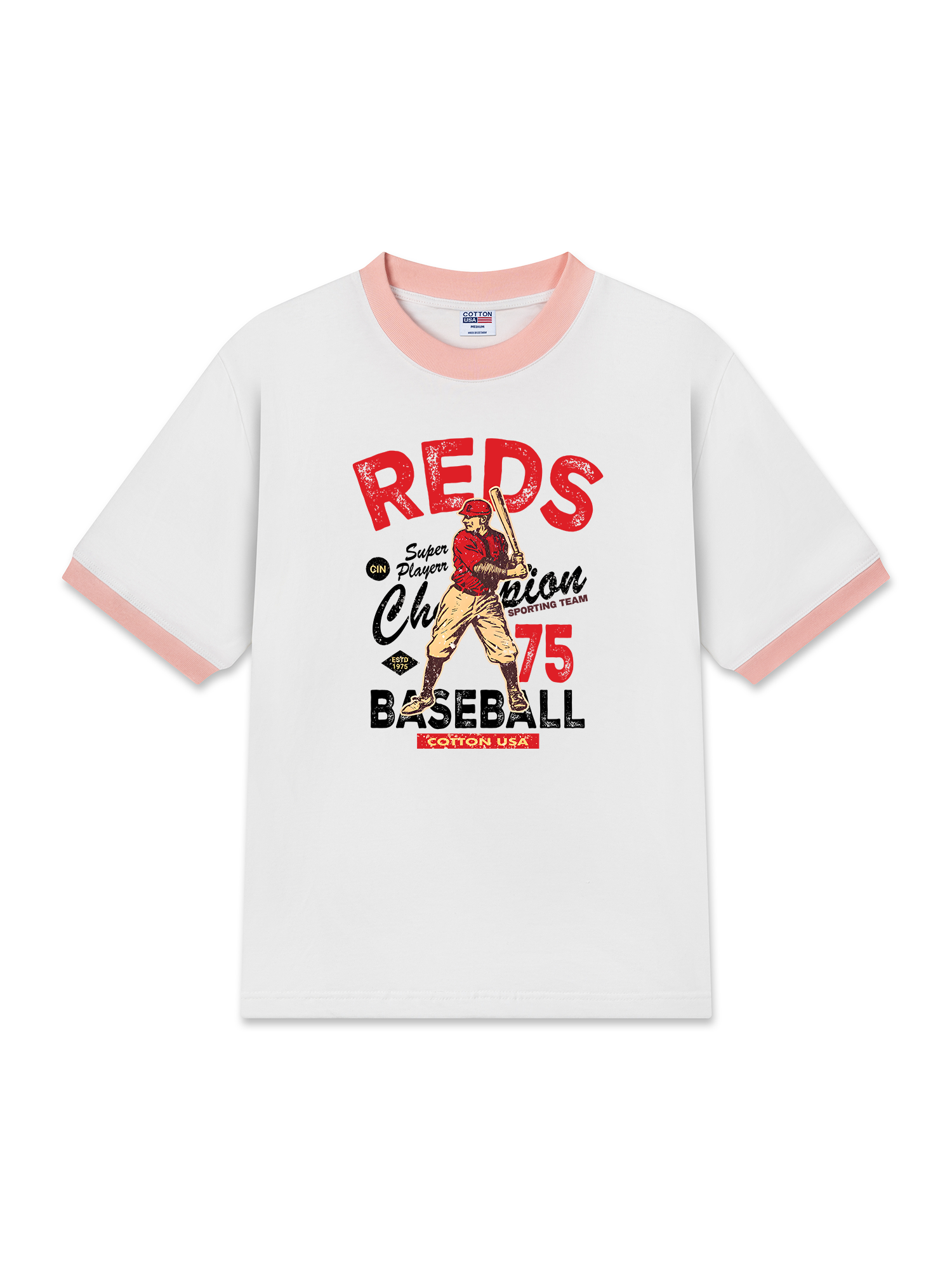 Áo Thun Ringer Relaxed Fit Baseball Super Player