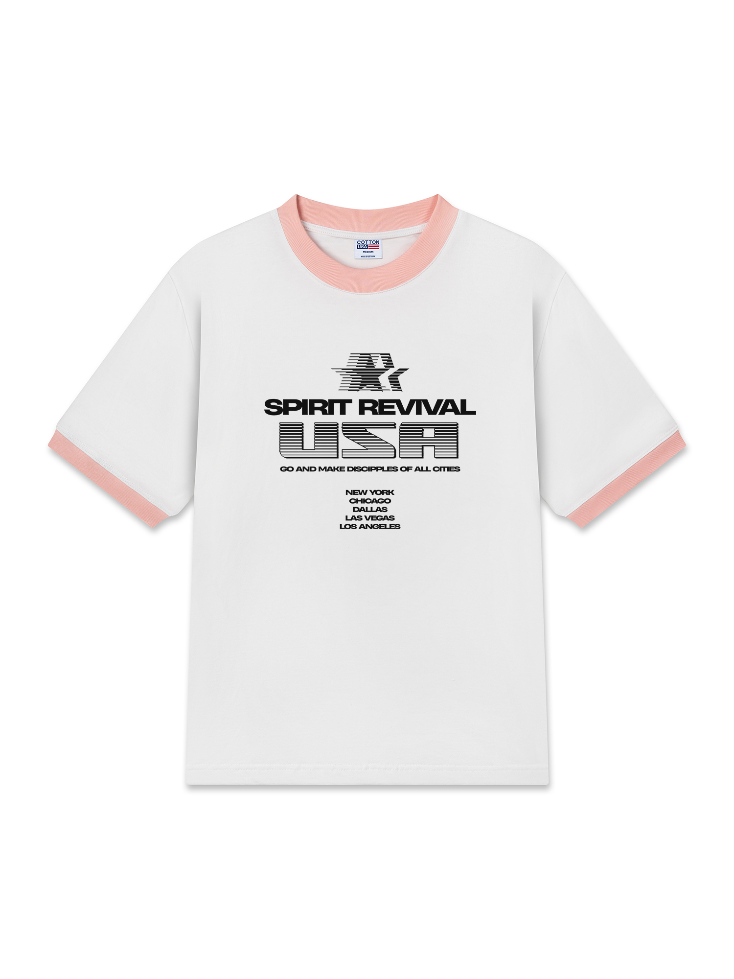 Áo Thun Ringer Relaxed Fit USA Spirit Revival