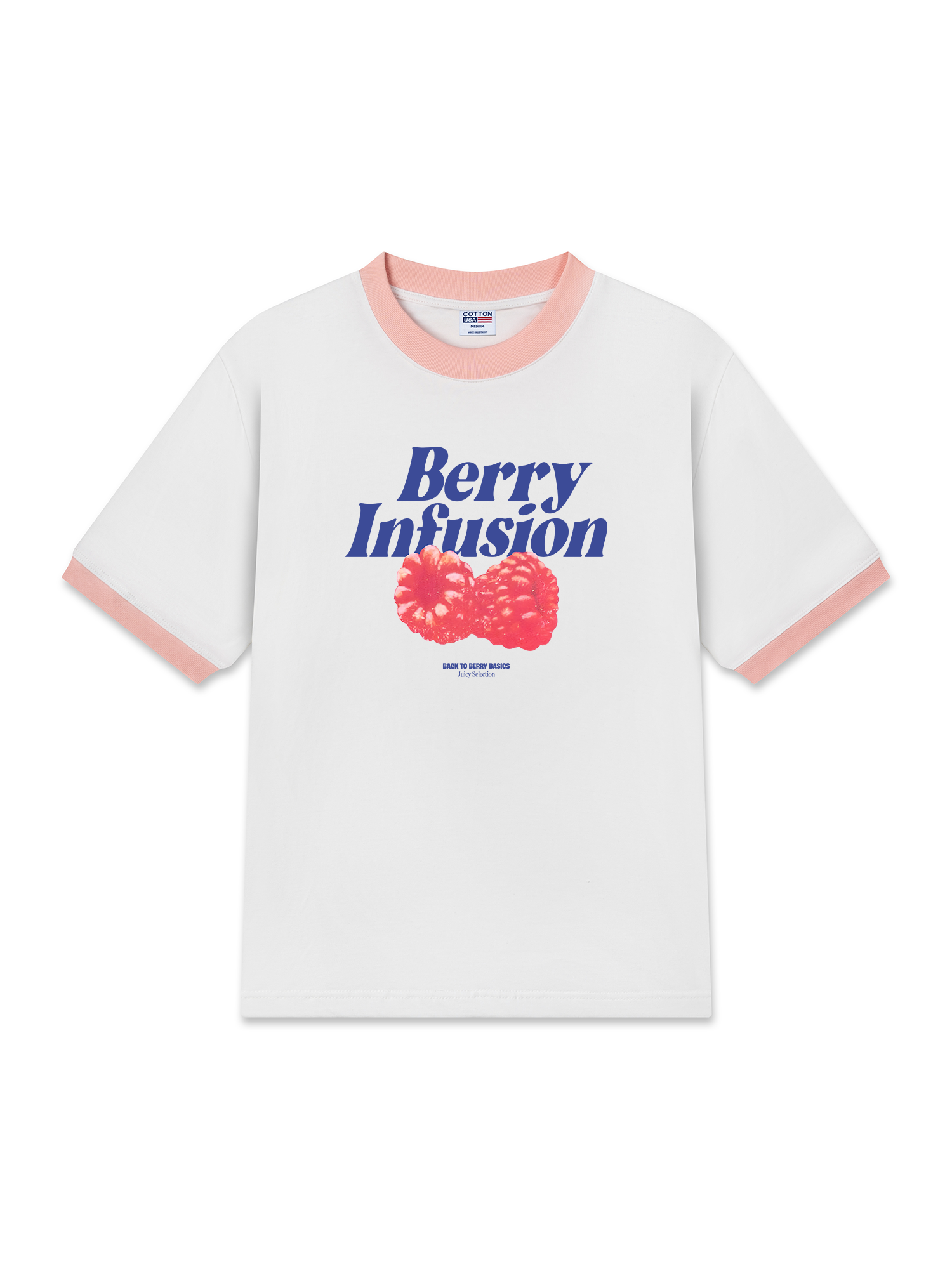 Áo Thun Ringer Relaxed Fit Tropical Berry Infusion