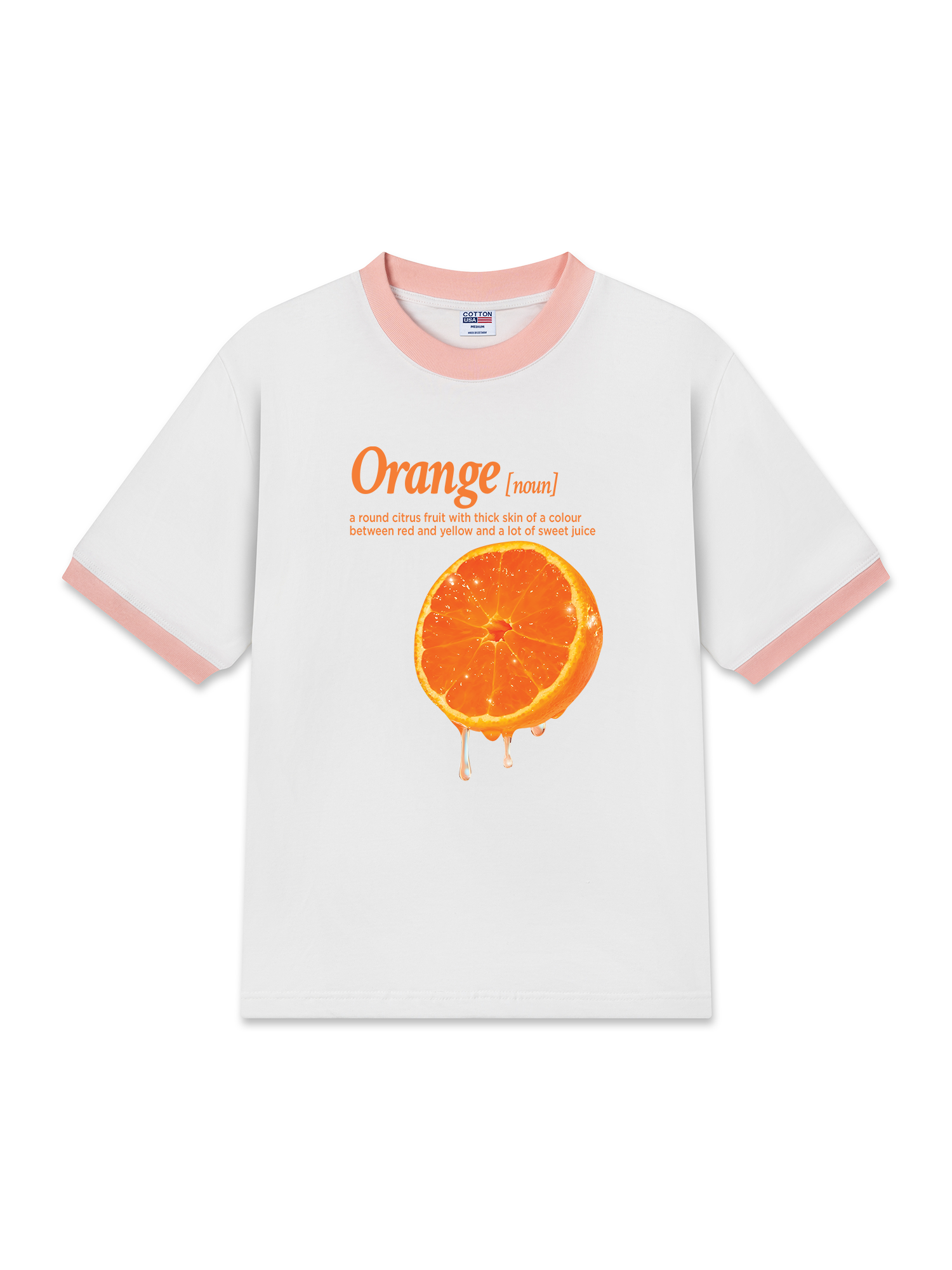 Áo Thun Ringer Relaxed Fit Tropical Orange