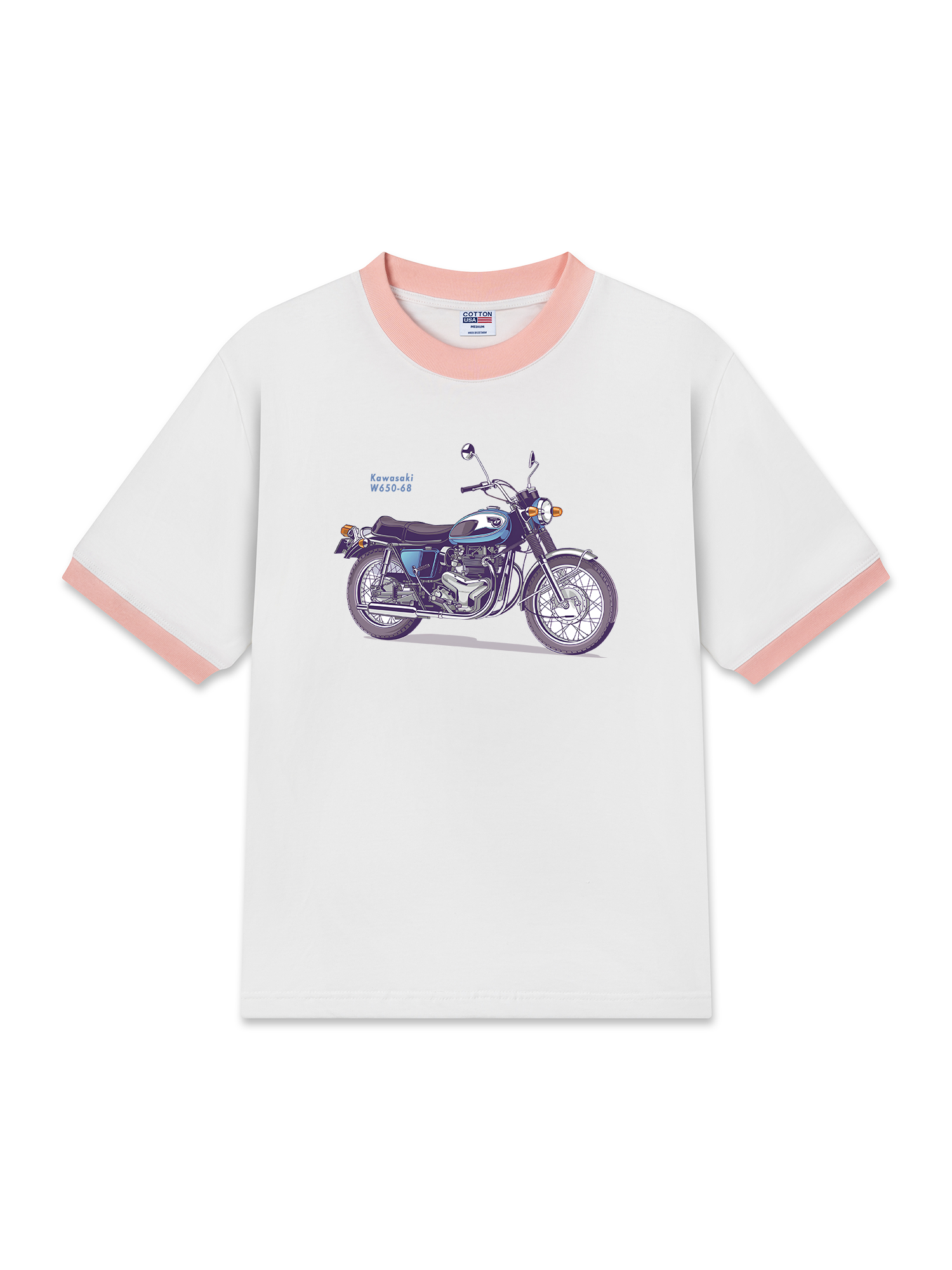 Áo Thun Ringer Relaxed Fit Kawasaki W650-68