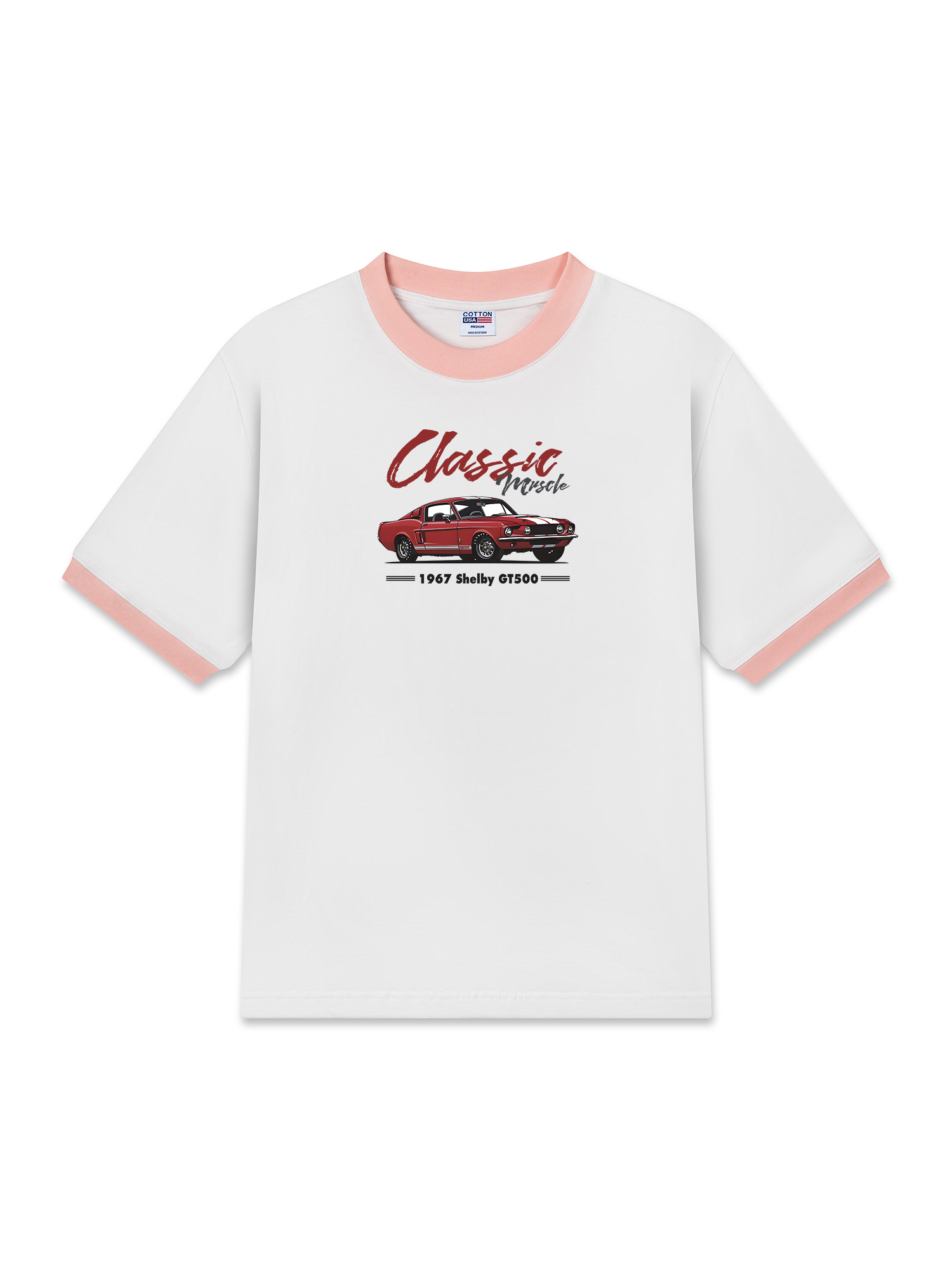 Áo Thun Ringer Relaxed Fit Mustang Classic Muscle