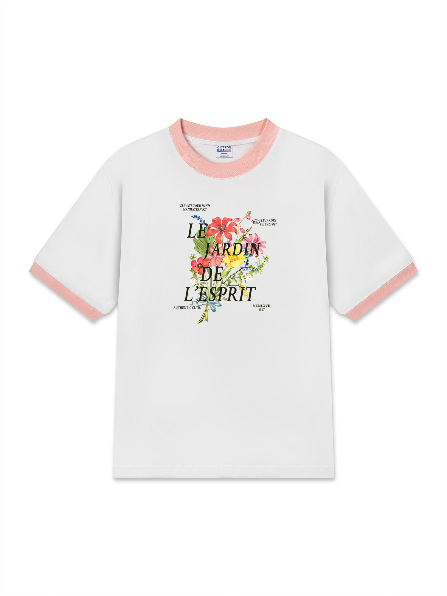 Áo Thun Ringer Relaxed Fit Floral Authentic