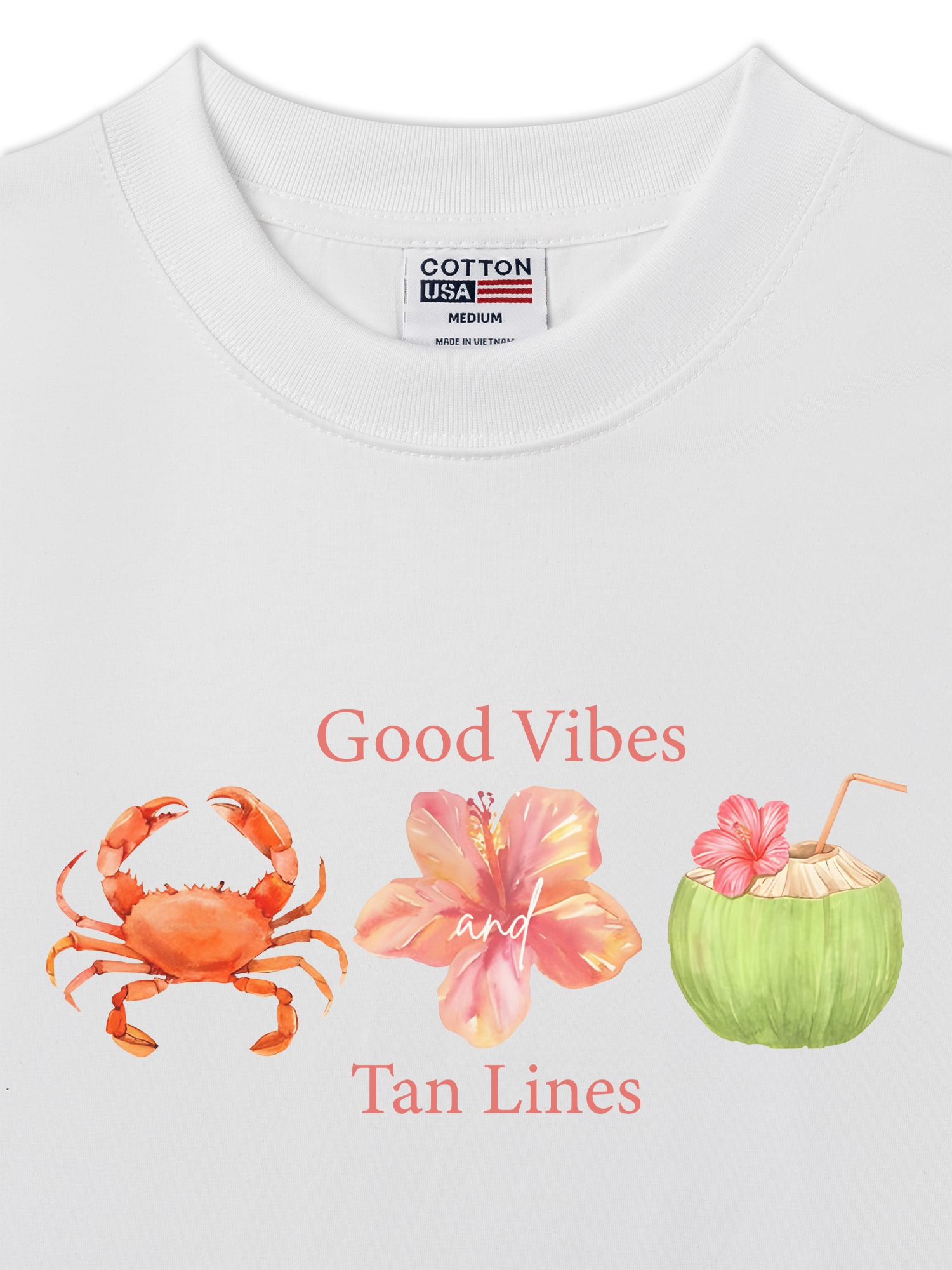 Áo Thun Relaxed Fit Tropical Good Vibes Tan Lines