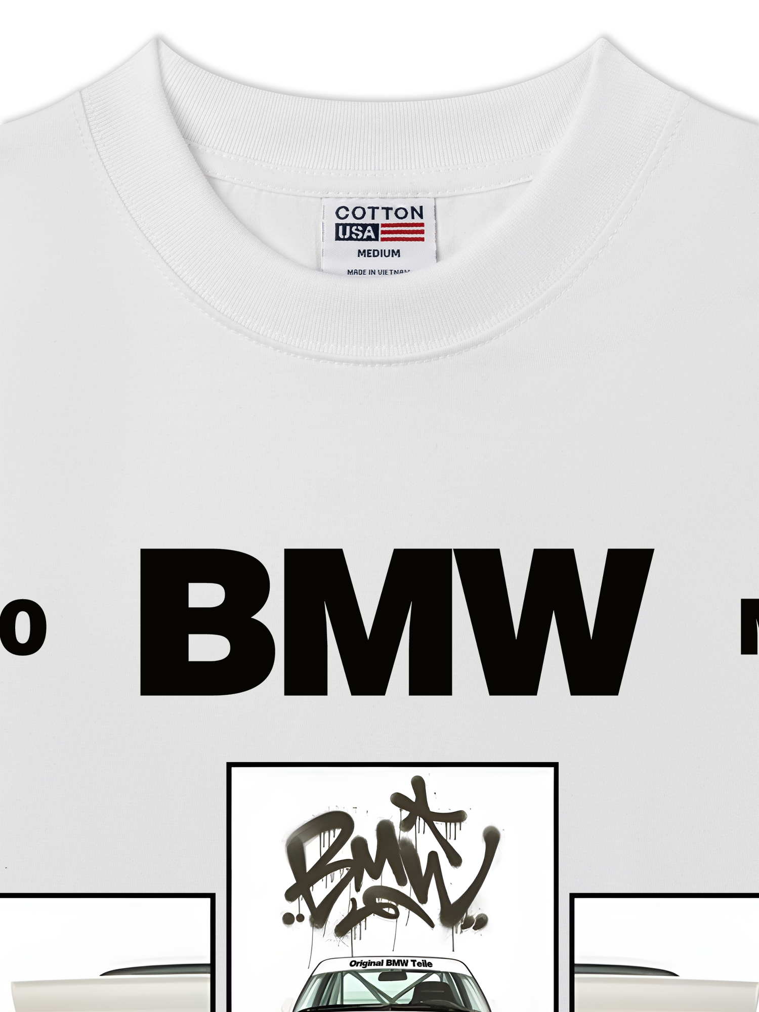 Áo Thun Relaxed Fit BMW E30 M3 White