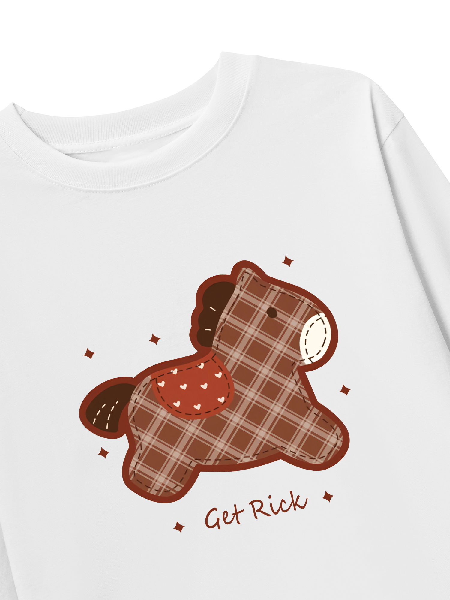 Áo Thun Dài Tay Plaid Horse