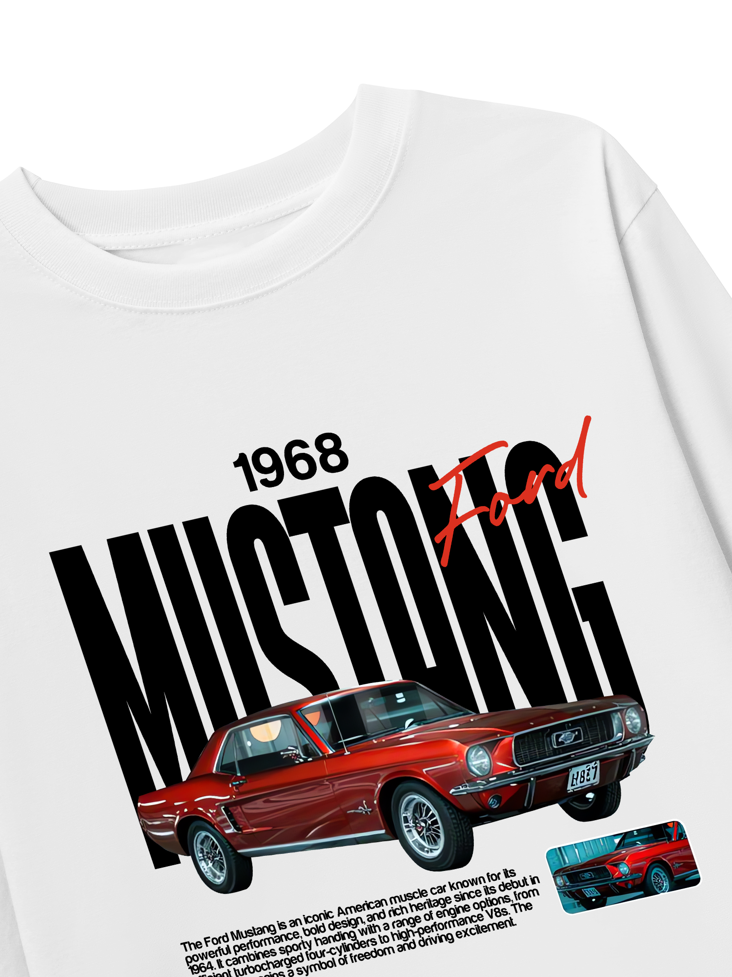 Áo Thun Dài Tay Ford 1968 Mustang