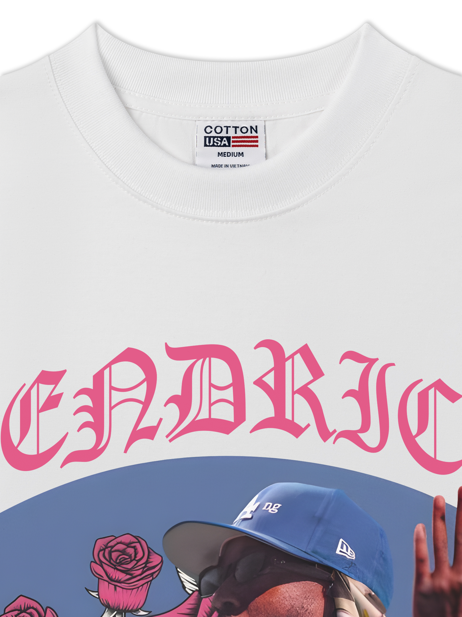 Áo Thun Relaxed Fit Rapper Kendrick Lamar Roses