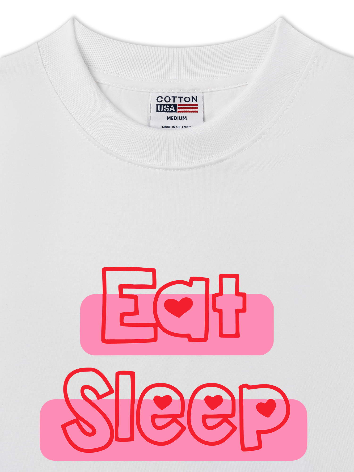 Áo Thun Relaxed Fit Eat Sleep Be Cute