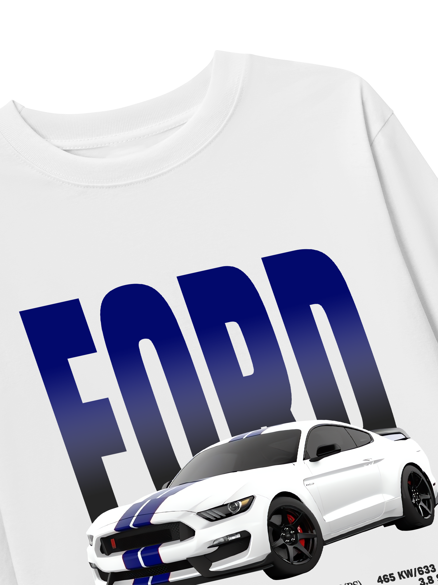 Áo Thun Dài Tay Ford GT 350 White Blue