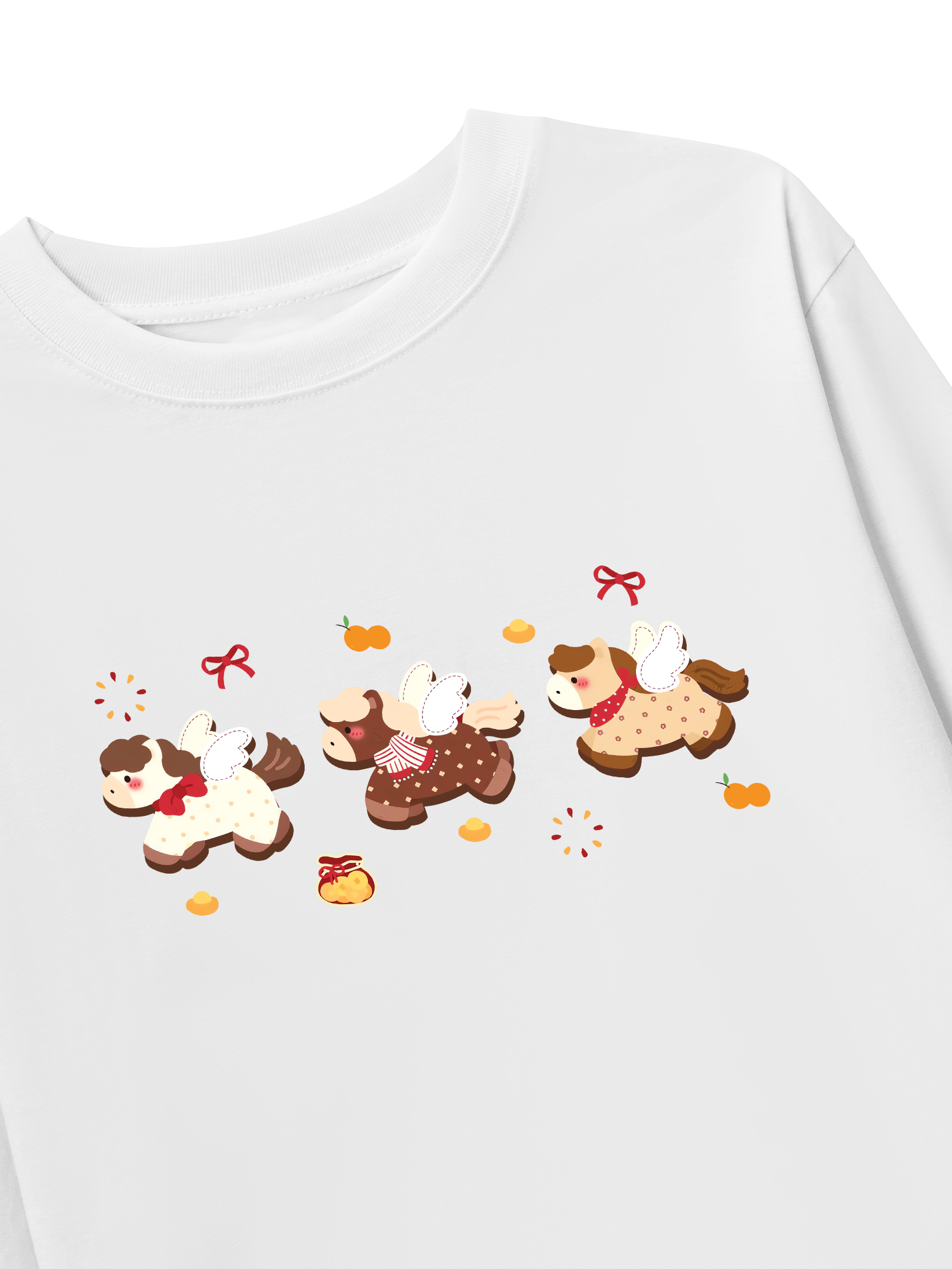 Áo Thun Dài Tay Tết Bính Ngọ 3 Bé Ngựa